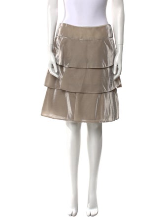 Leggiadro Ruffle Embellishment Knee-Length Skirt