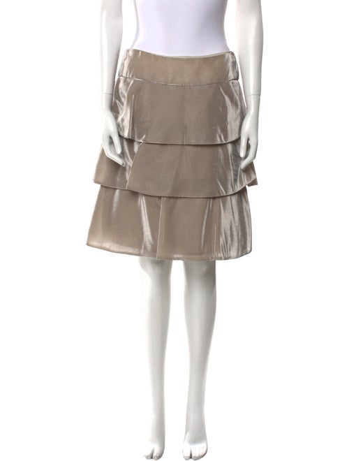 Leggiadro Ruffle Embellishment Knee-Length Skirt