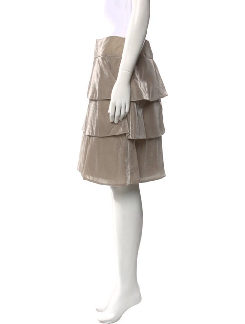 Leggiadro Ruffle Embellishment Knee-Length Skirt