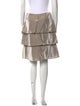 Leggiadro Ruffle Embellishment Knee-Length Skirt