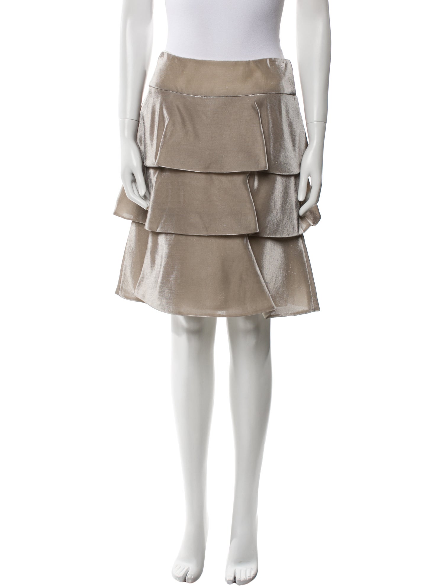 Leggiadro Glitter Accents Knee-Length Skirt