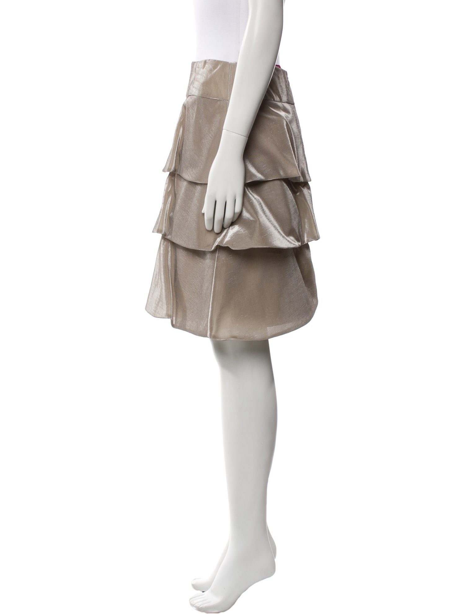 Leggiadro Glitter Accents Knee-Length Skirt