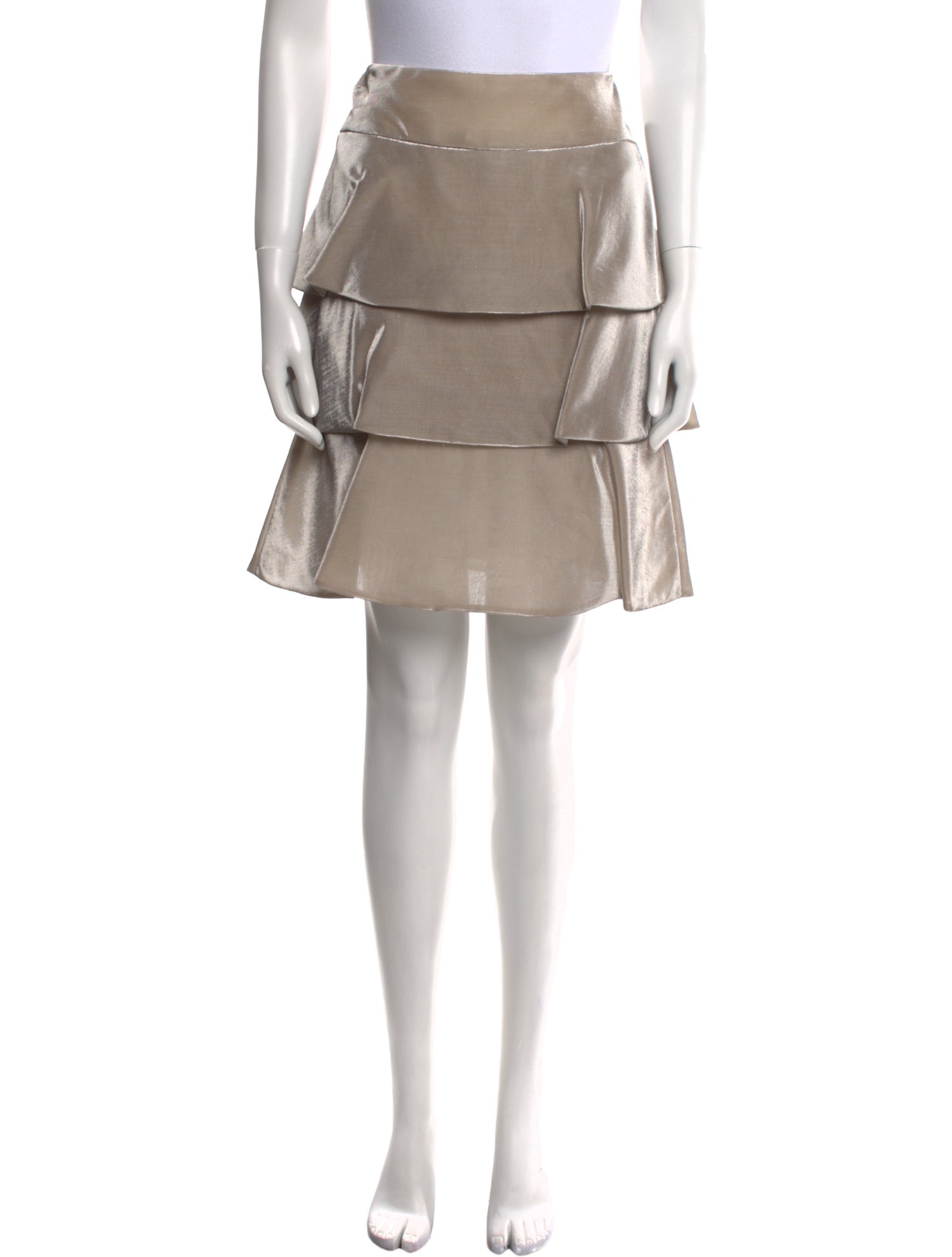 Leggiadro Glitter Accents Knee-Length Skirt