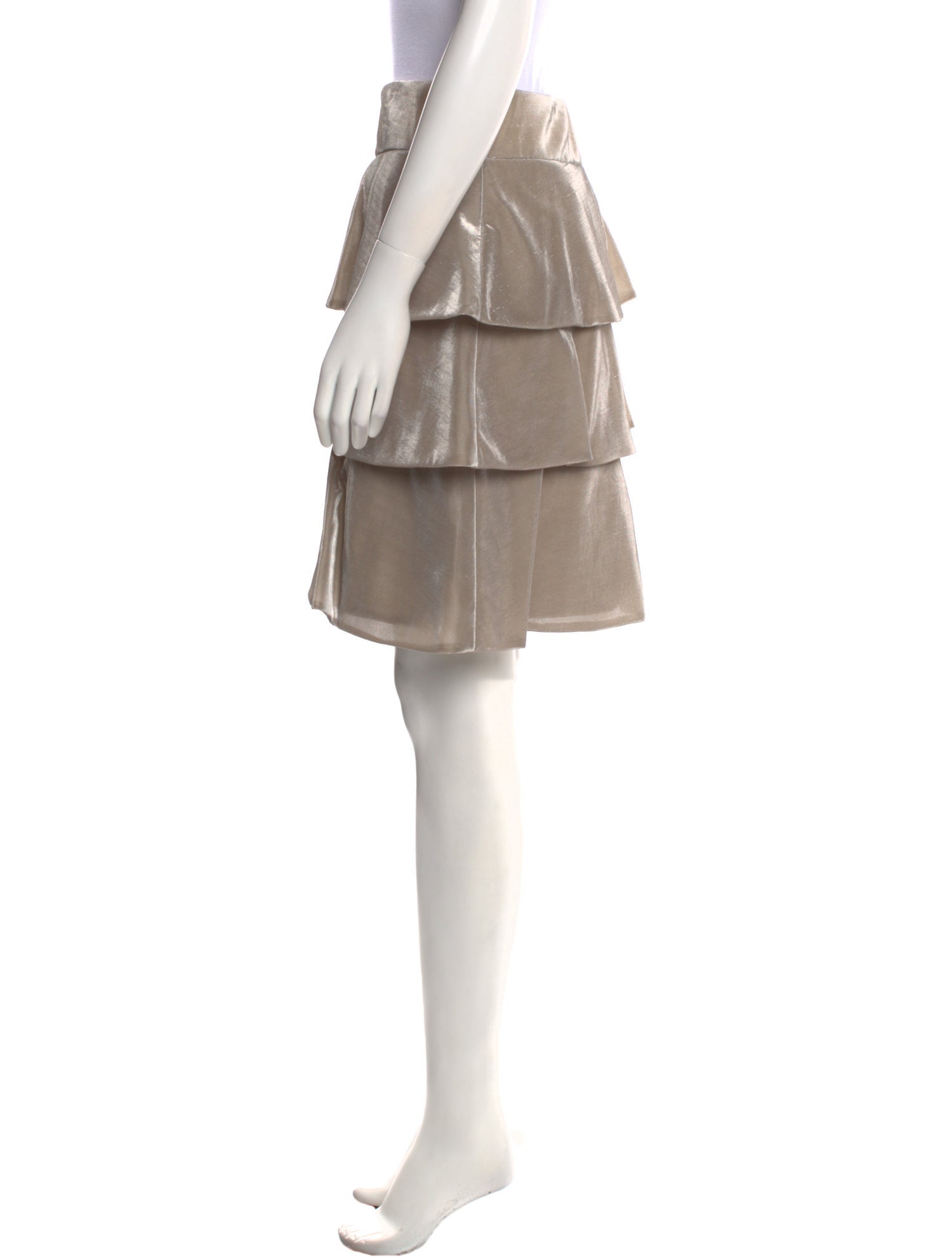 Leggiadro Glitter Accents Knee-Length Skirt