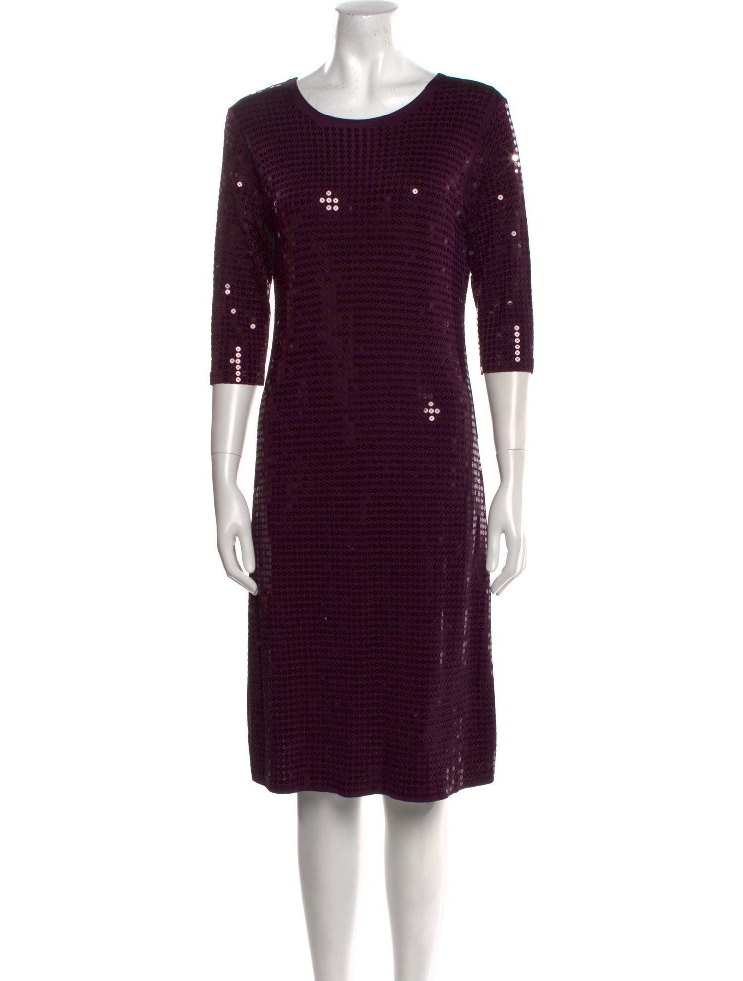 Leggiadro Bateau Neckline Knee-Length Dress