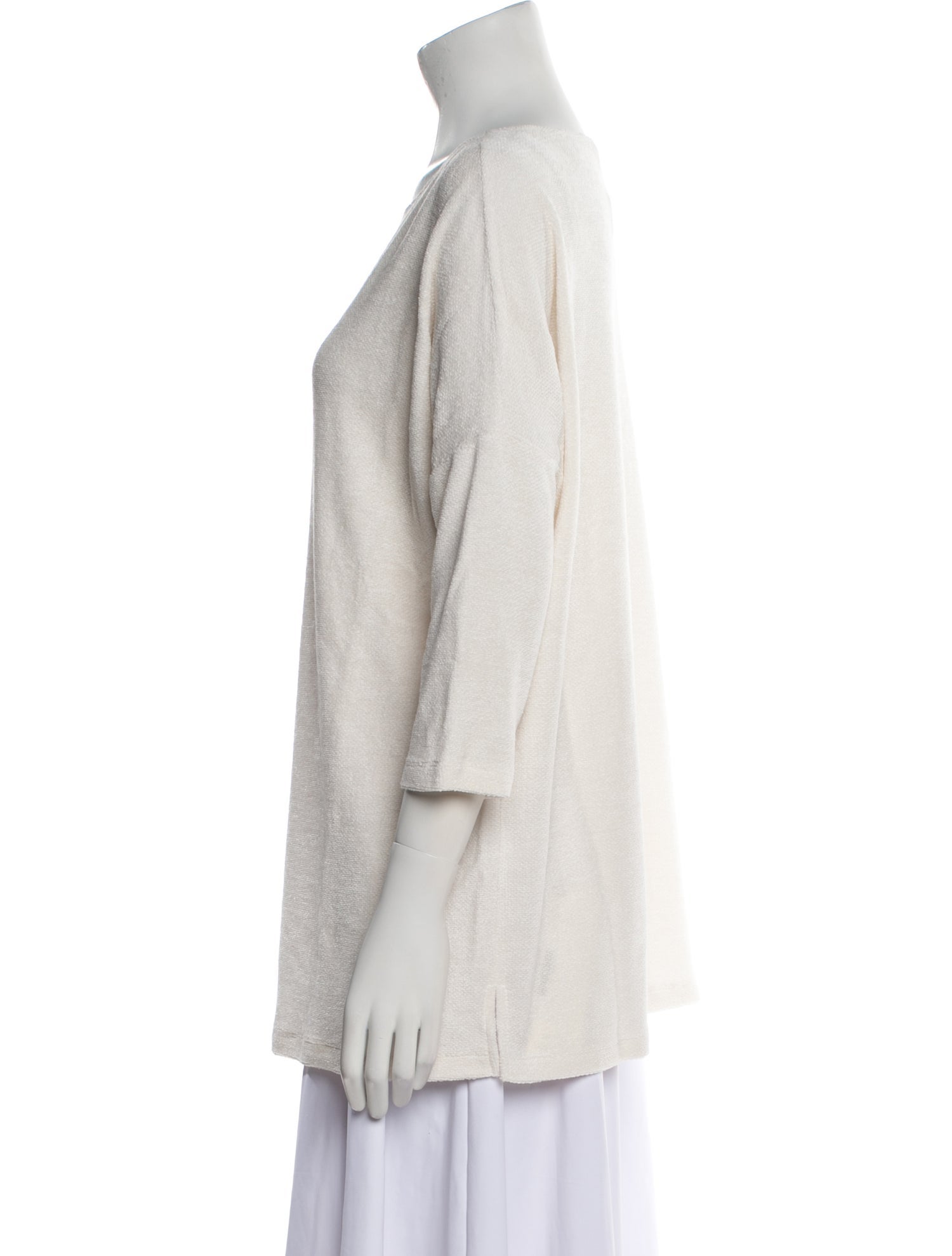 Leggiadro Bateau Neckline Three-Quarter Sleeve Tunic w/ Tags