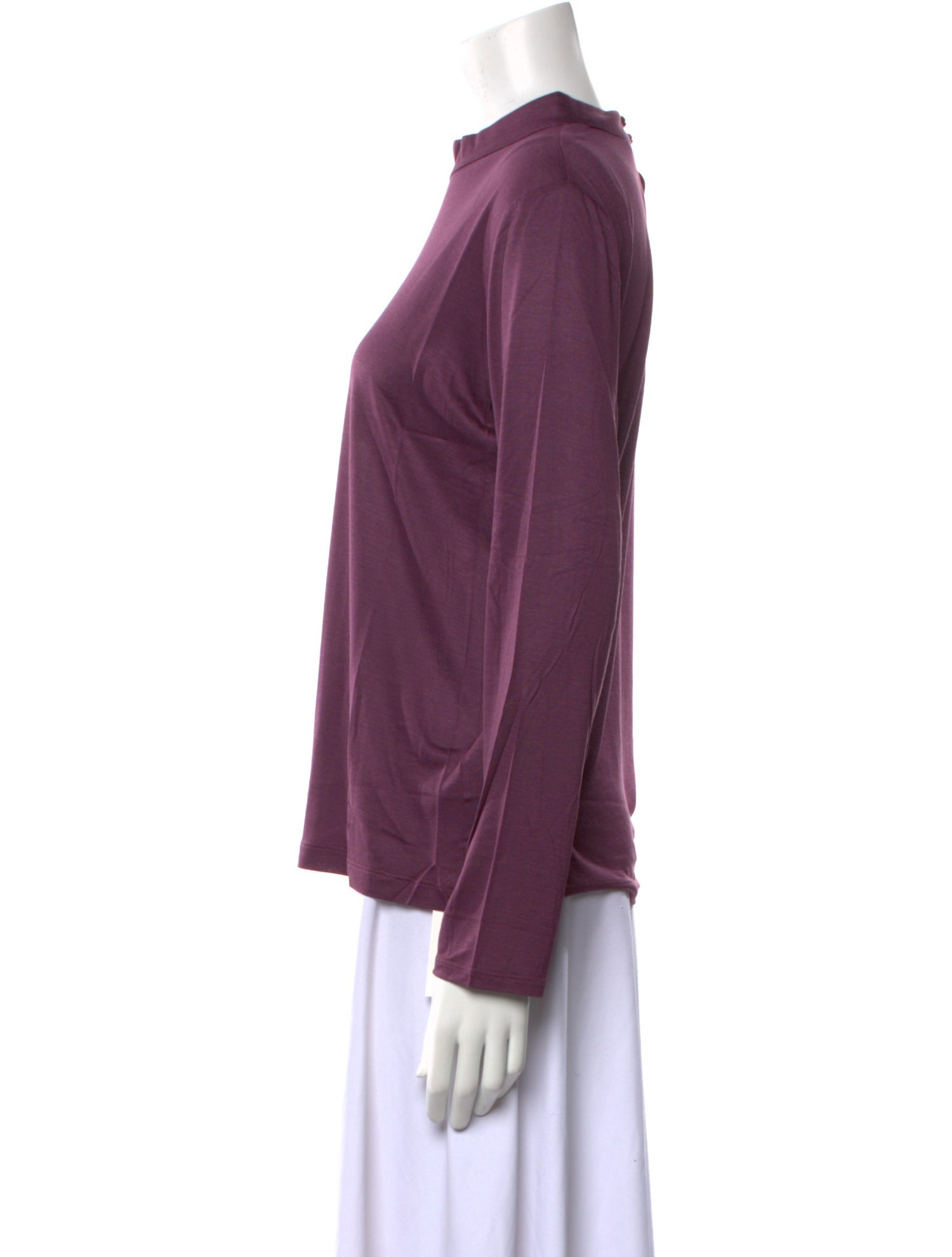 Leggiadro Mock Neck Long Sleeve Blouse w/ Tags