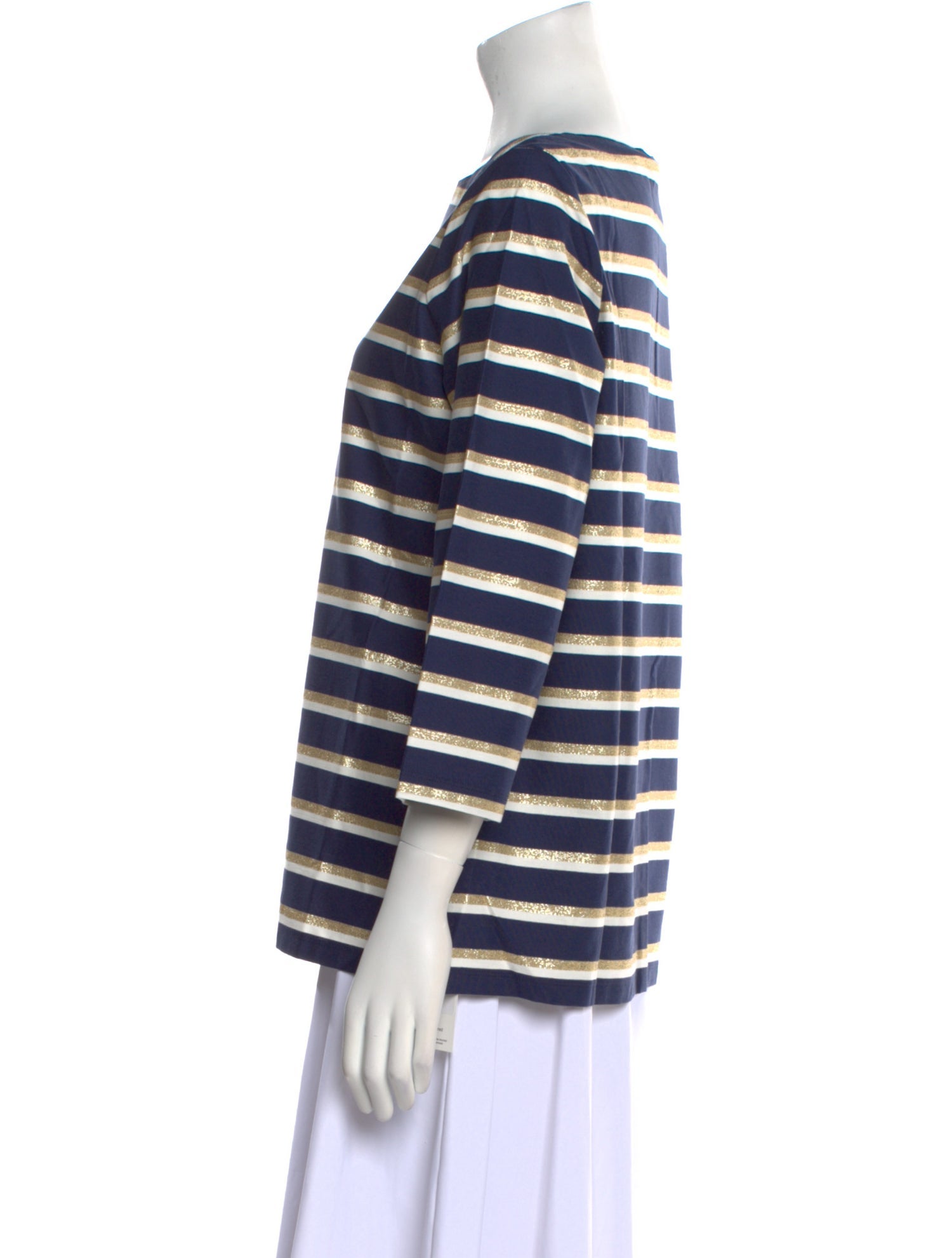 Leggiadro Striped Bateau Neckline Tunic w/ Tags