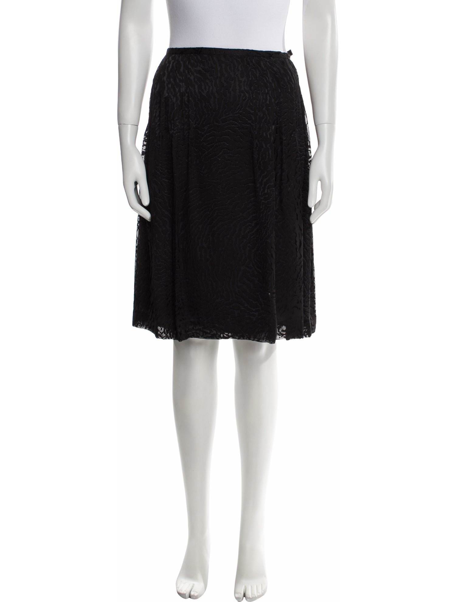 Leggiadro Pleated Accents Knee-Length Skirt w/ Tags