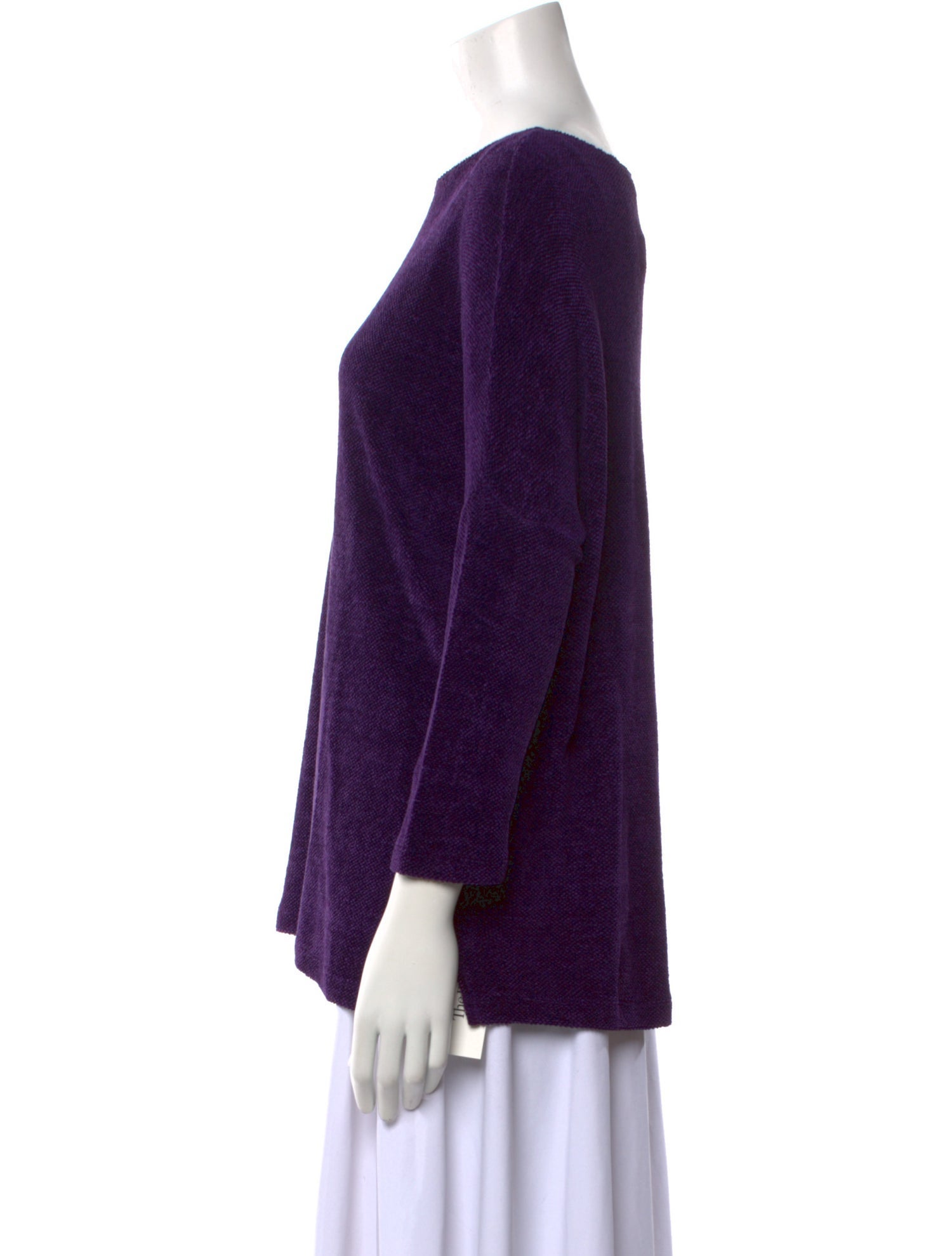 Leggiadro Bateau Neckline Three-Quarter Sleeve Blouse