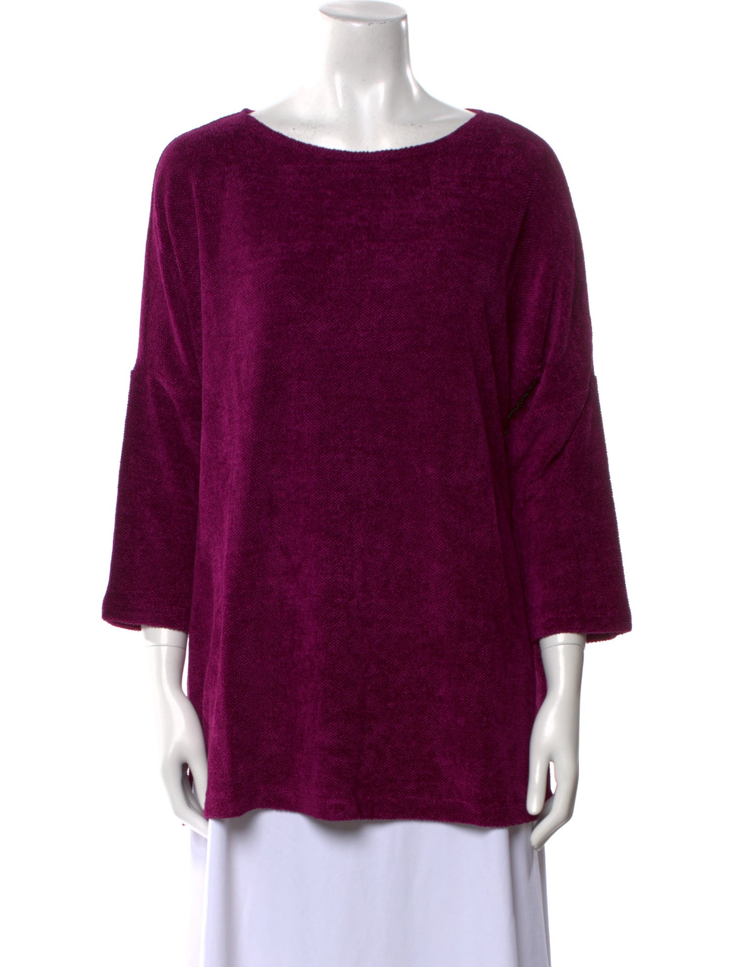 Leggiadro Bateau Neckline Three-Quarter Sleeve Tunic