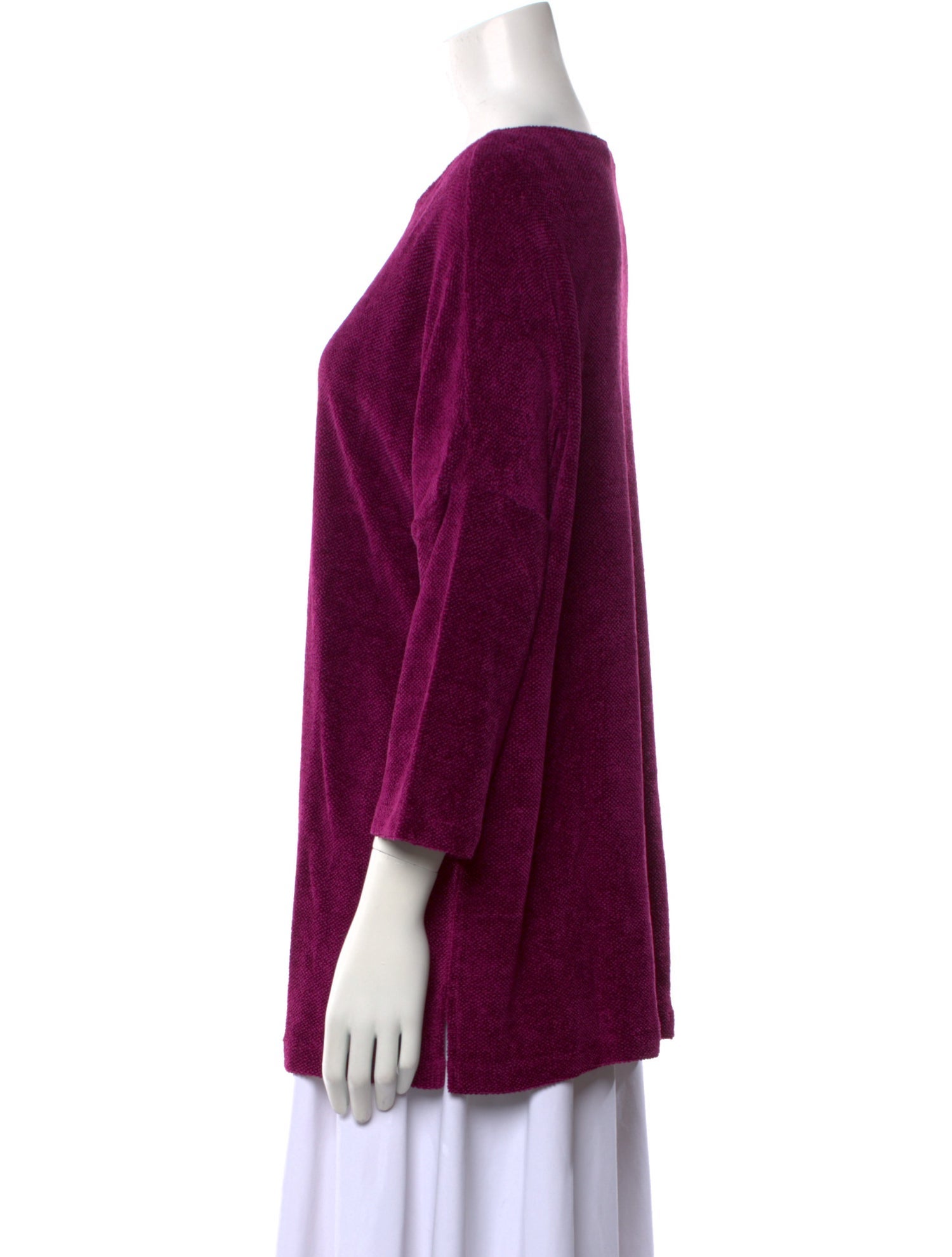 Leggiadro Bateau Neckline Three-Quarter Sleeve Tunic