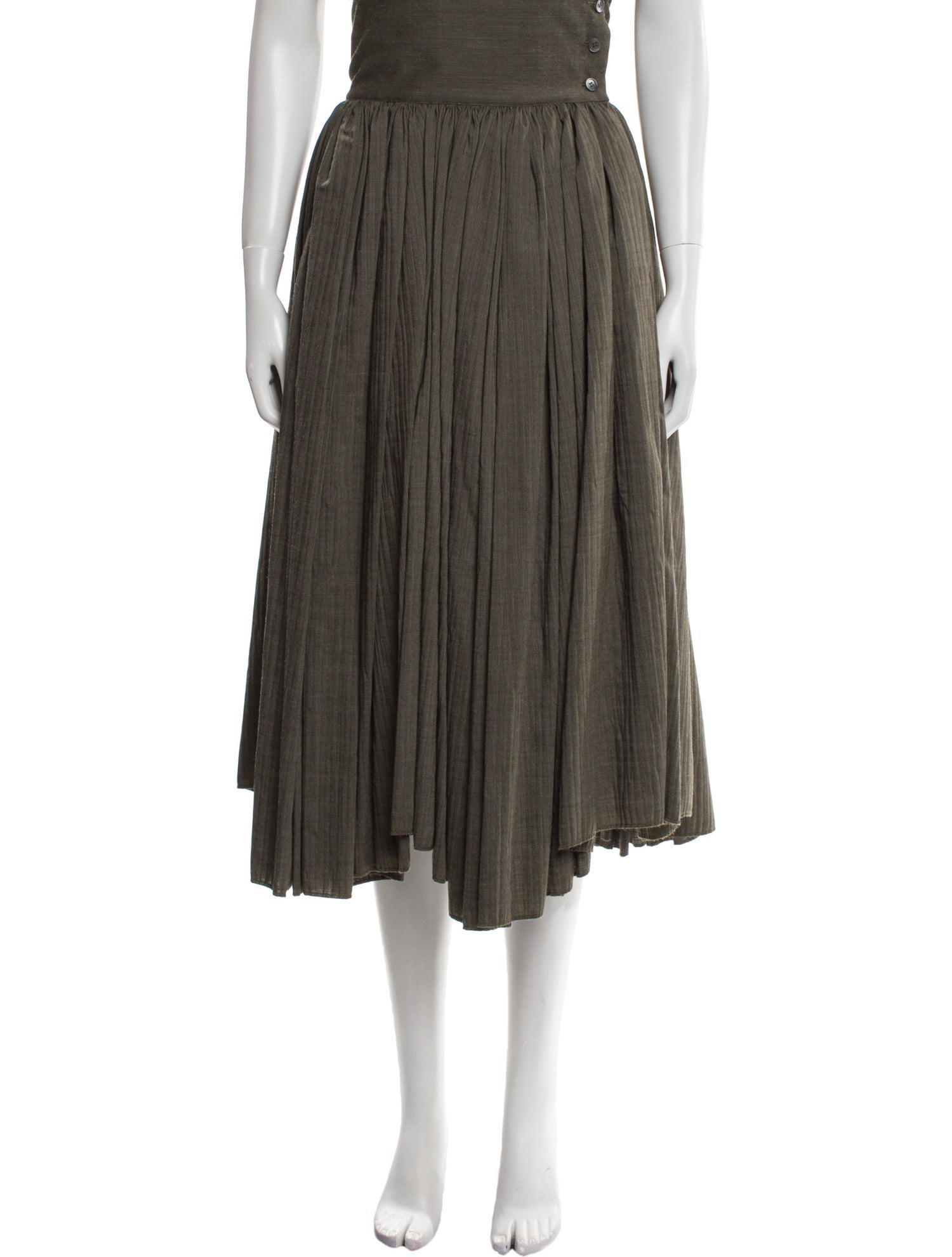 Leggiadro Striped Knee-Length Skirt w/ Tags