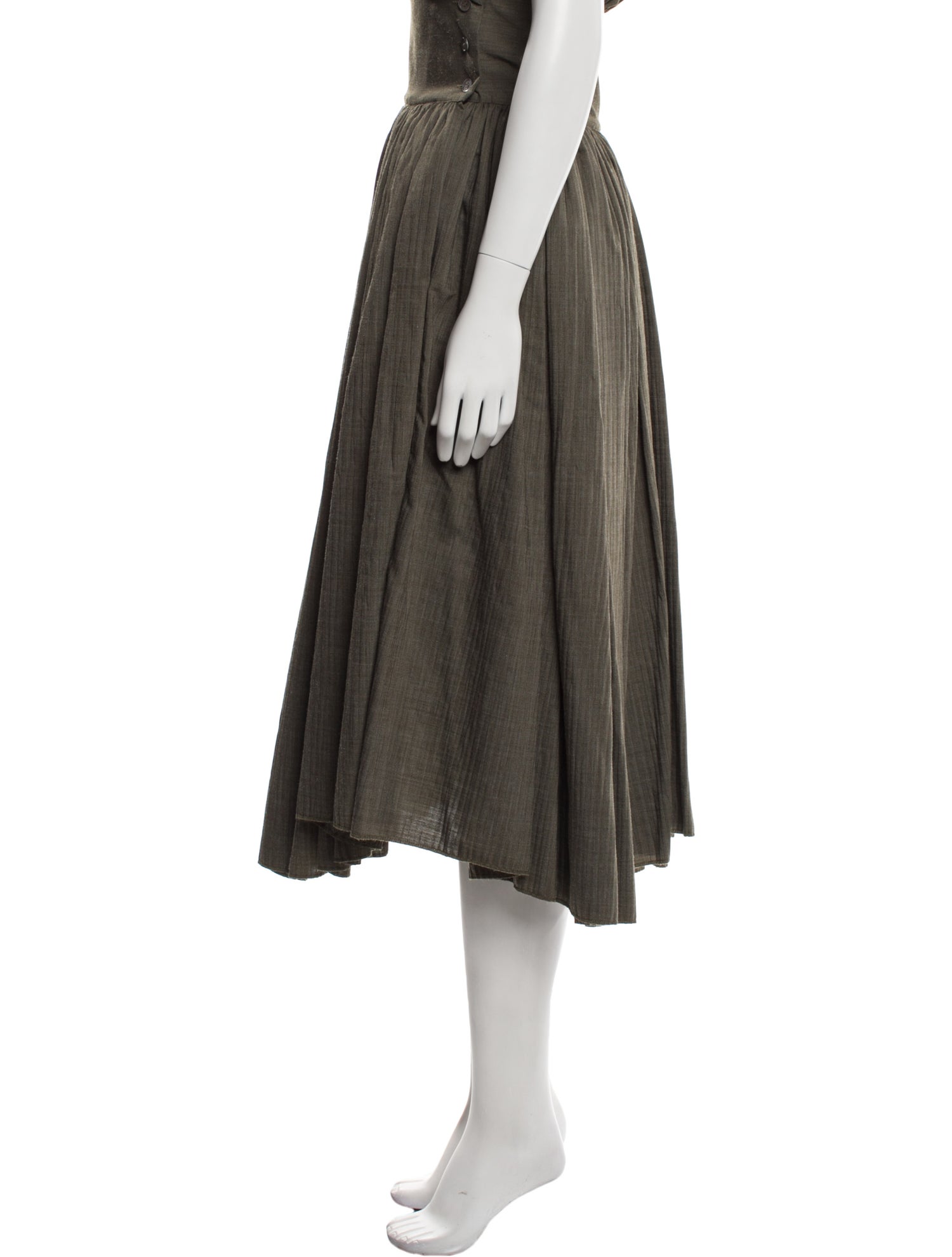 Leggiadro Striped Knee-Length Skirt w/ Tags