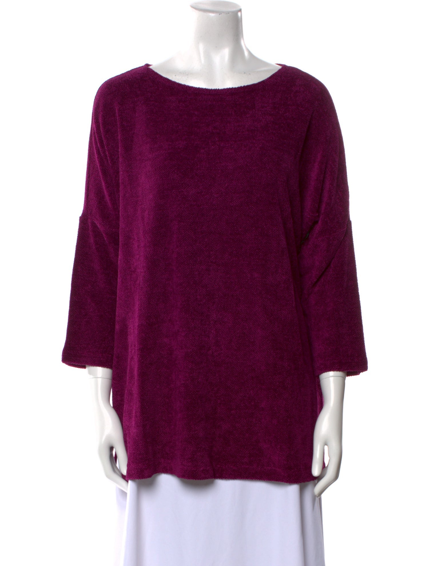 Leggiadro Bateau Neckline Three-Quarter Sleeve Tunic