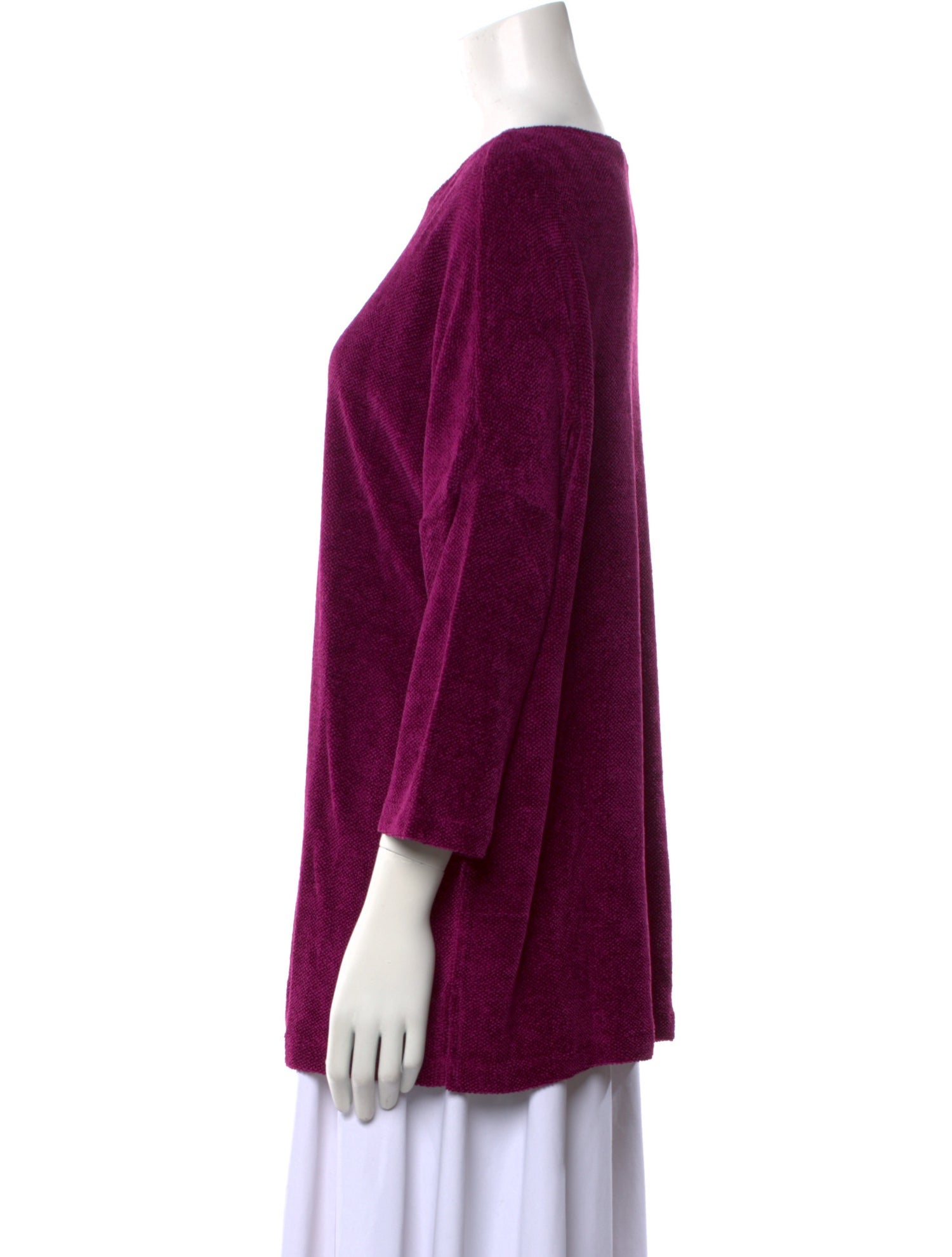 Leggiadro Bateau Neckline Three-Quarter Sleeve Tunic