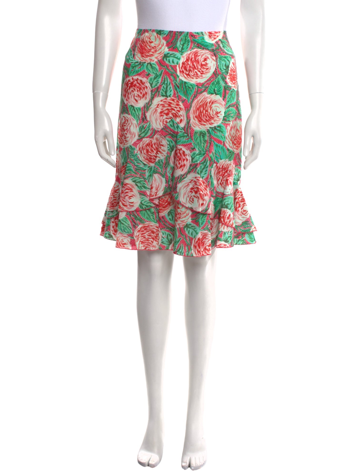 Leggiadro Printed Knee-Length Skirt w/ Tags