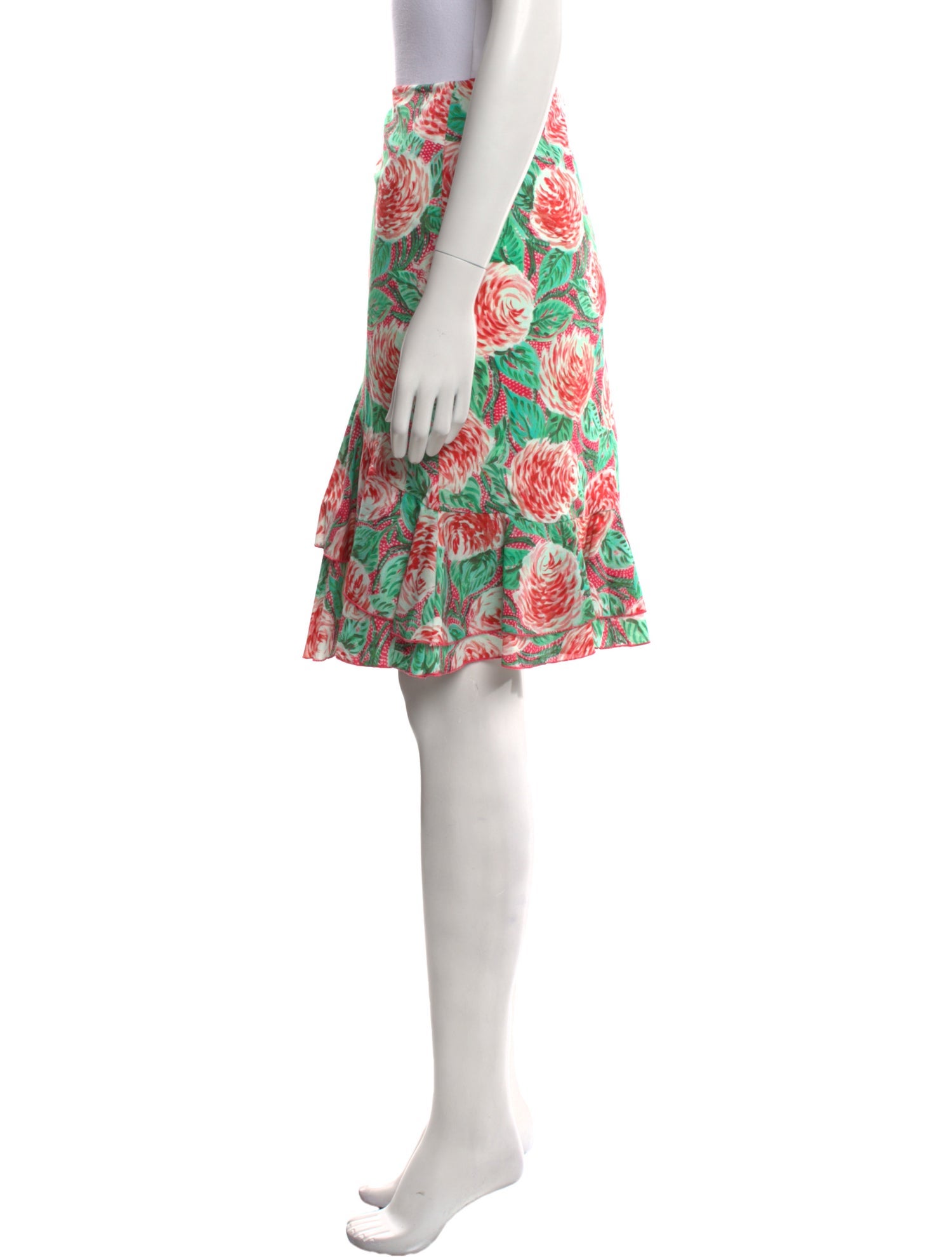 Leggiadro Printed Knee-Length Skirt w/ Tags