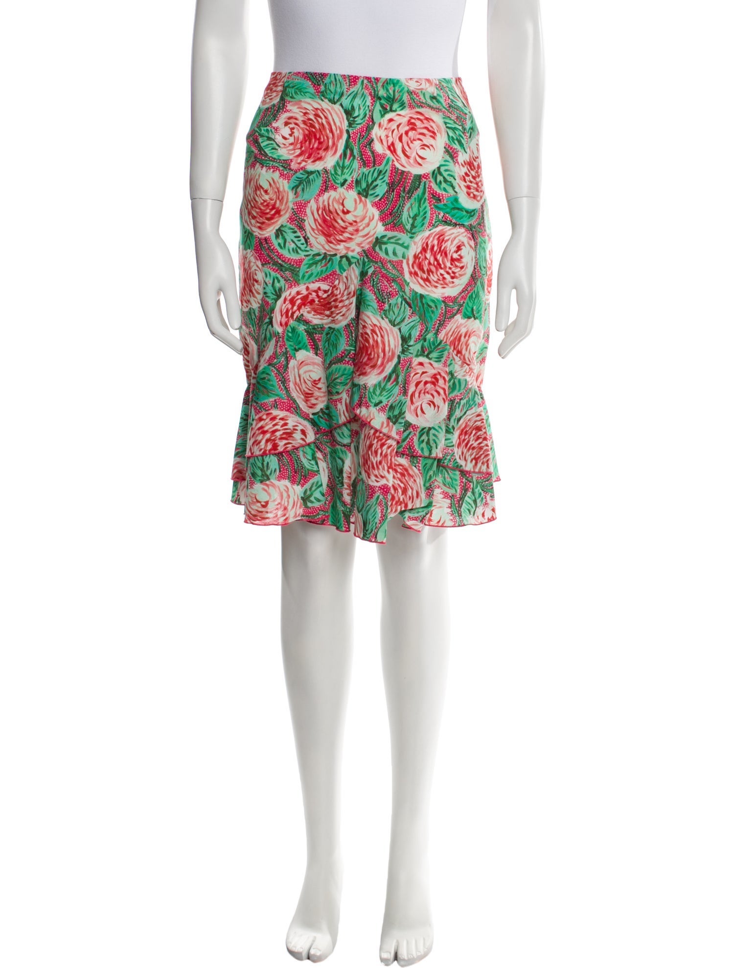 Leggiadro Printed Knee-Length Skirt w/ Tags