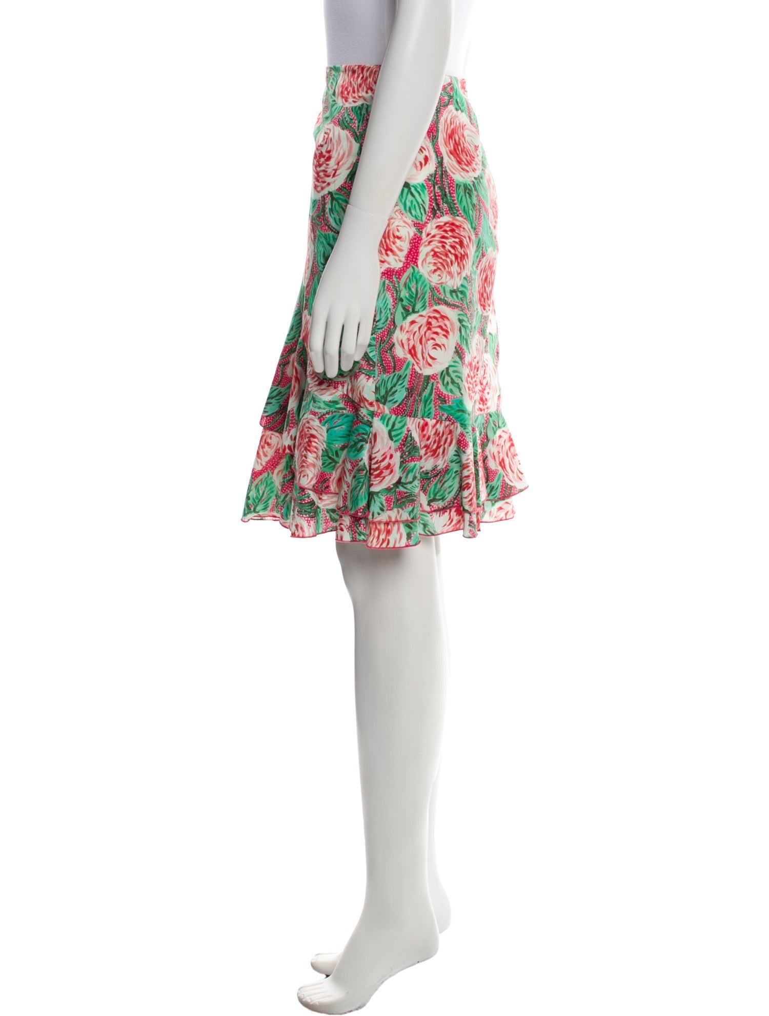 Leggiadro Printed Knee-Length Skirt w/ Tags