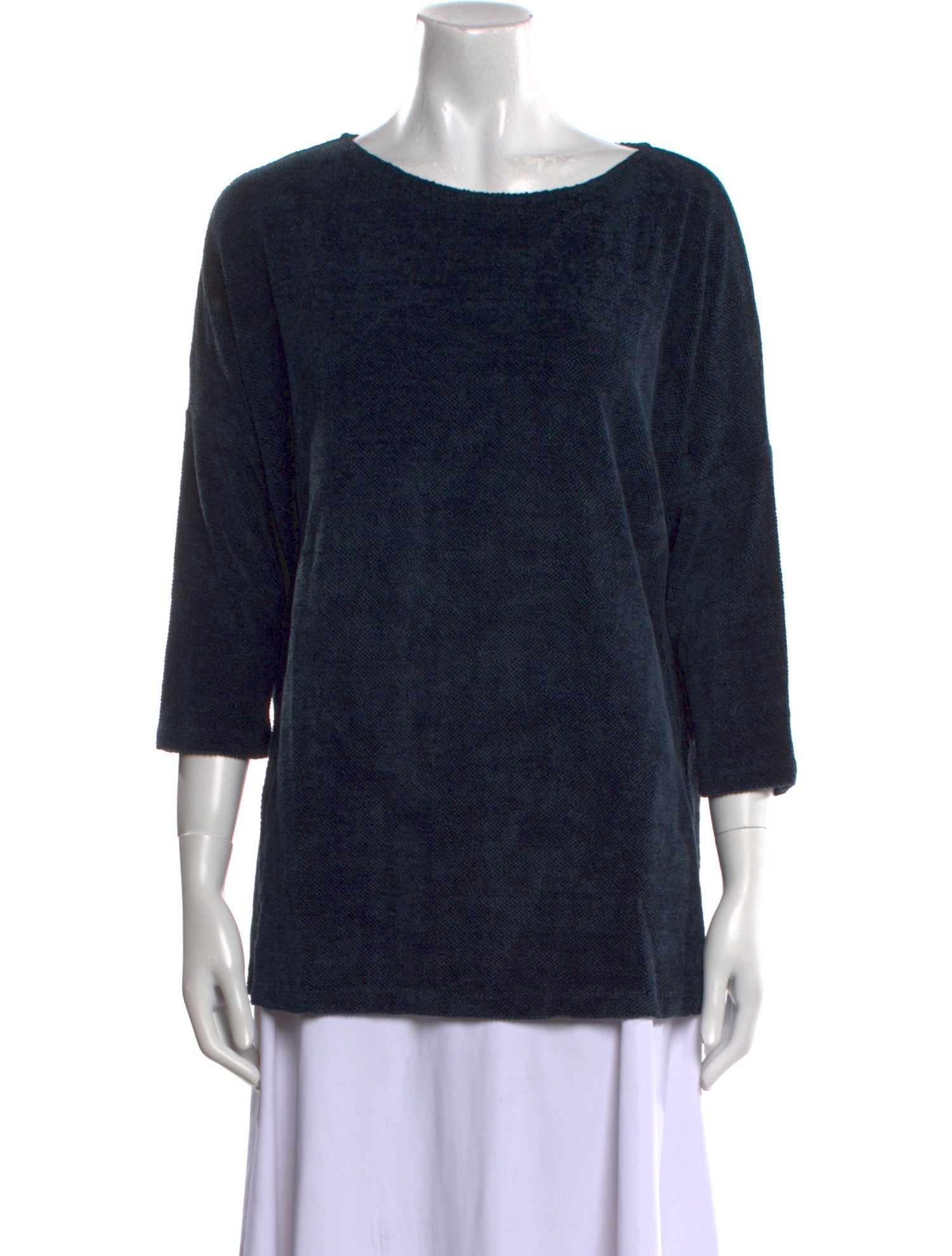 Leggiadro Bateau Neckline Three-Quarter Sleeve Tunic