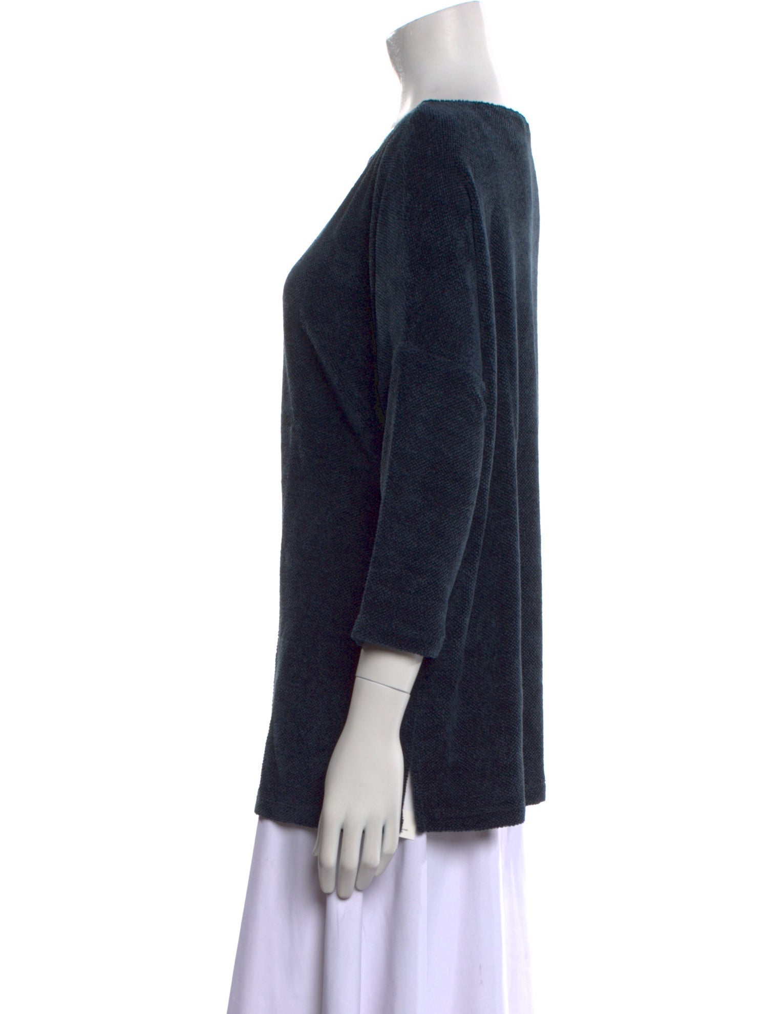 Leggiadro Bateau Neckline Three-Quarter Sleeve Tunic