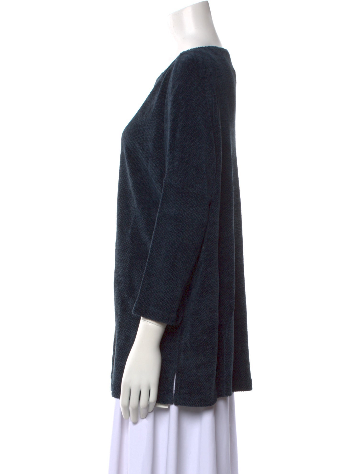 Leggiadro Bateau Neckline Three-Quarter Sleeve Tunic