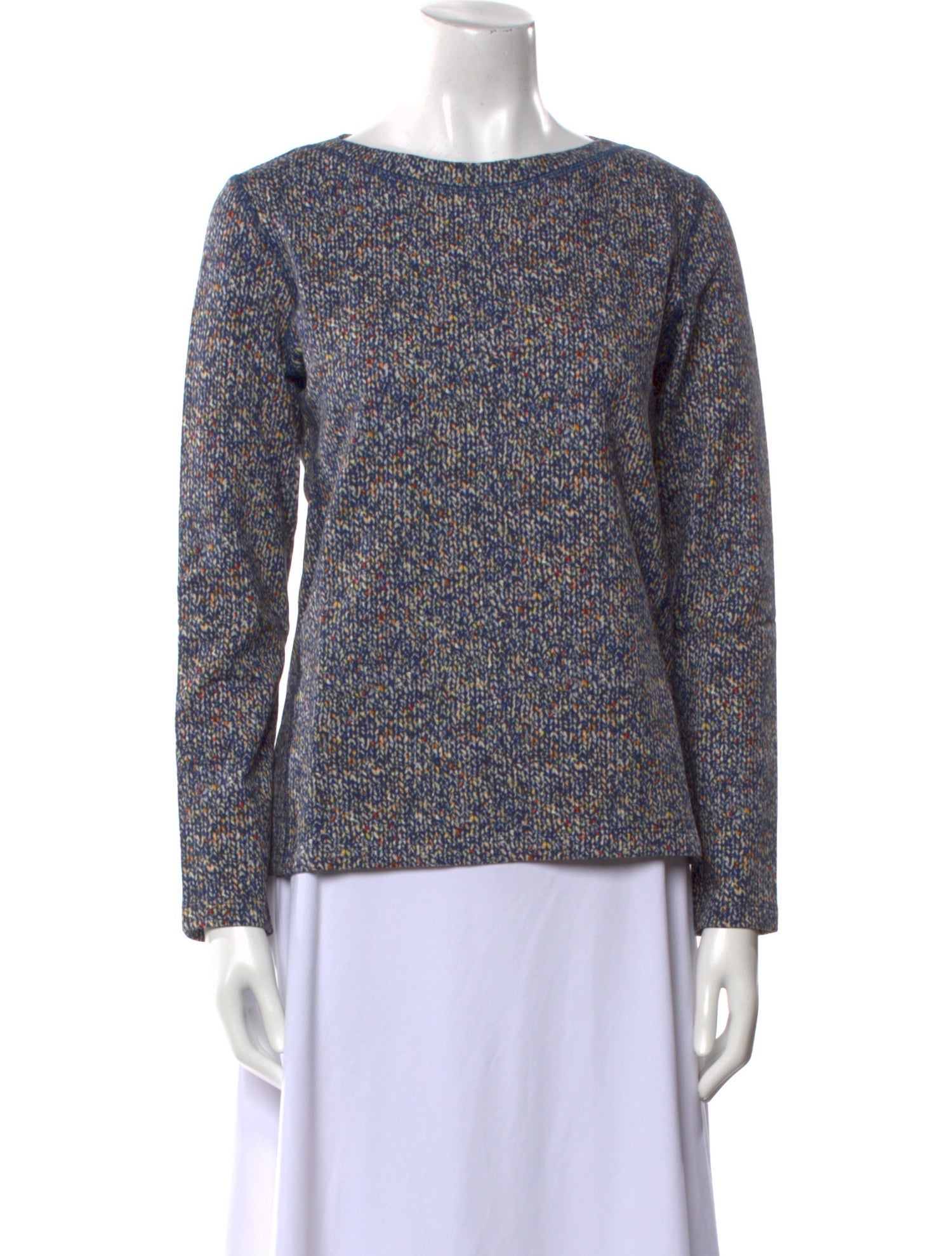 Leggiadro Printed Bateau Neckline Sweatshirt
