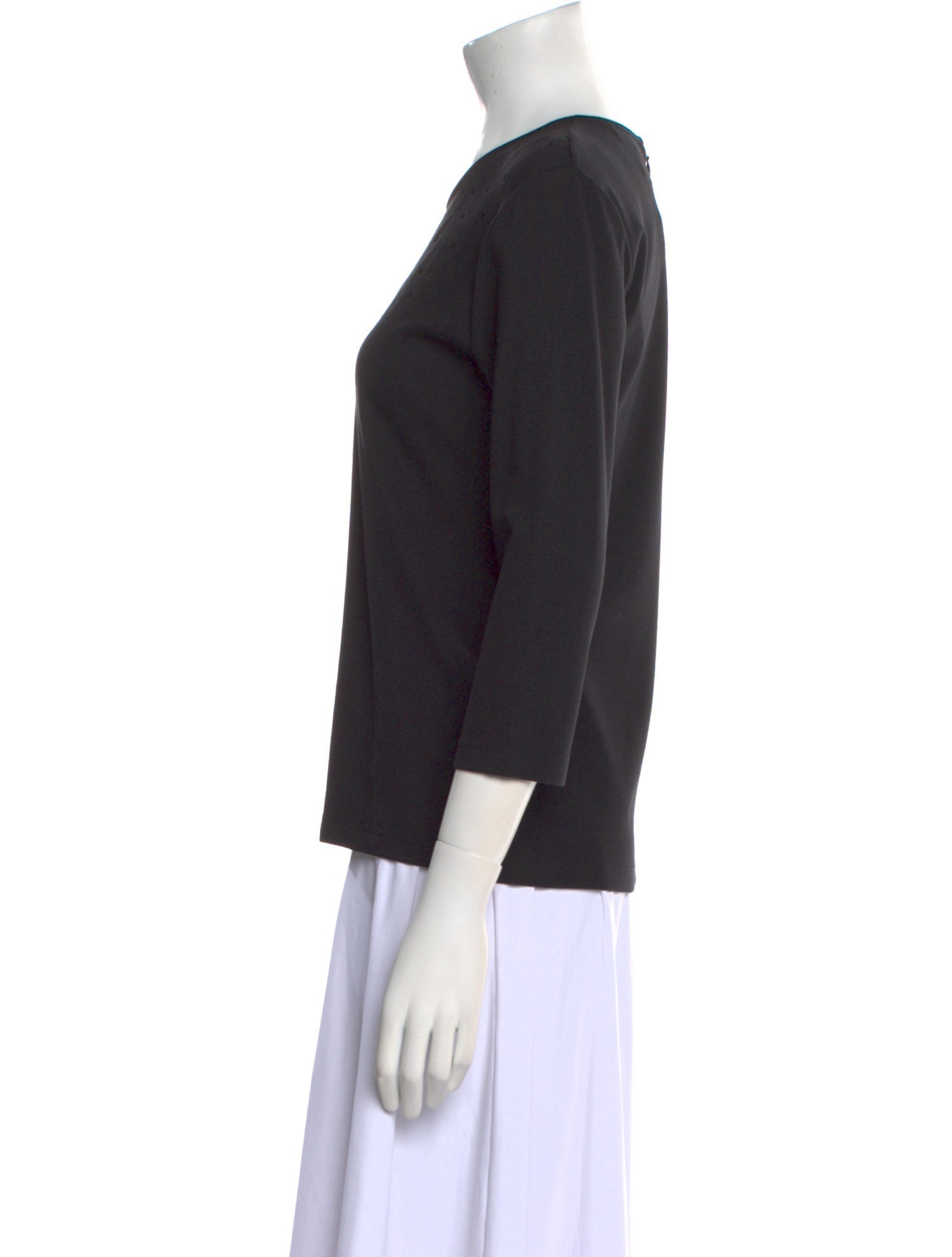 Leggiadro Crew Neck Three-Quarter Sleeve Top w/ Tags