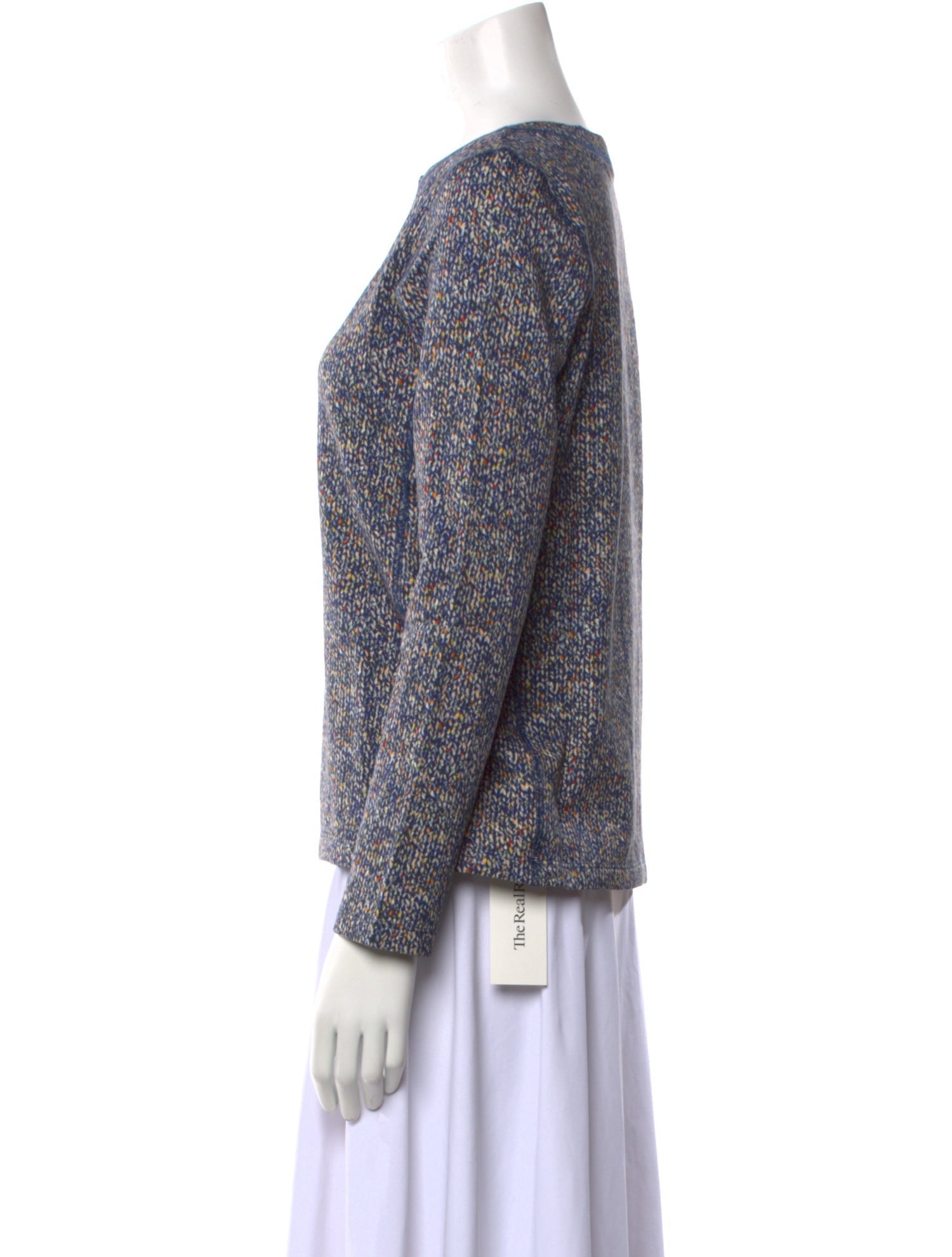 Leggiadro Printed Bateau Neckline Sweatshirt