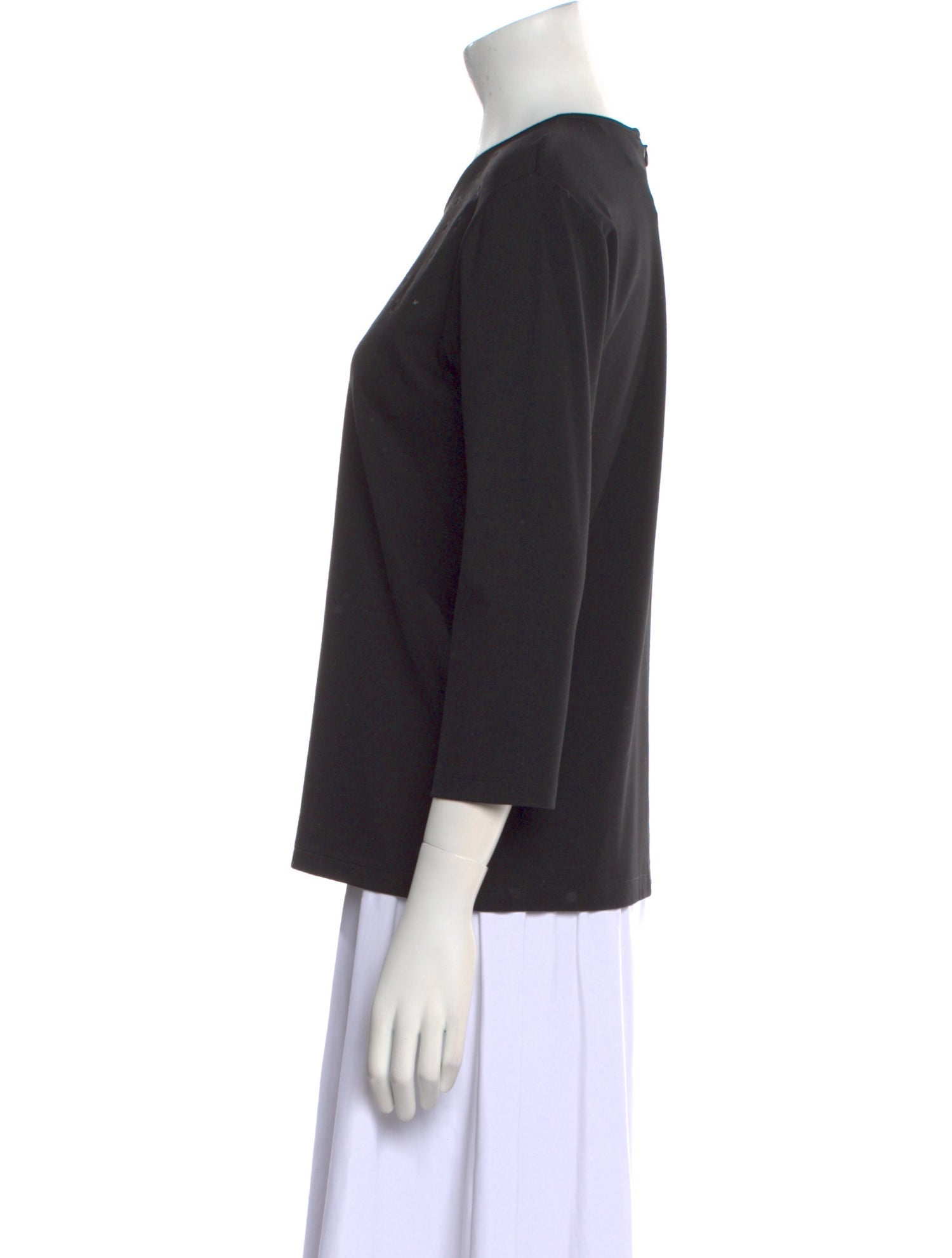 Leggiadro Crew Neck Three-Quarter Sleeve Top w/ Tags