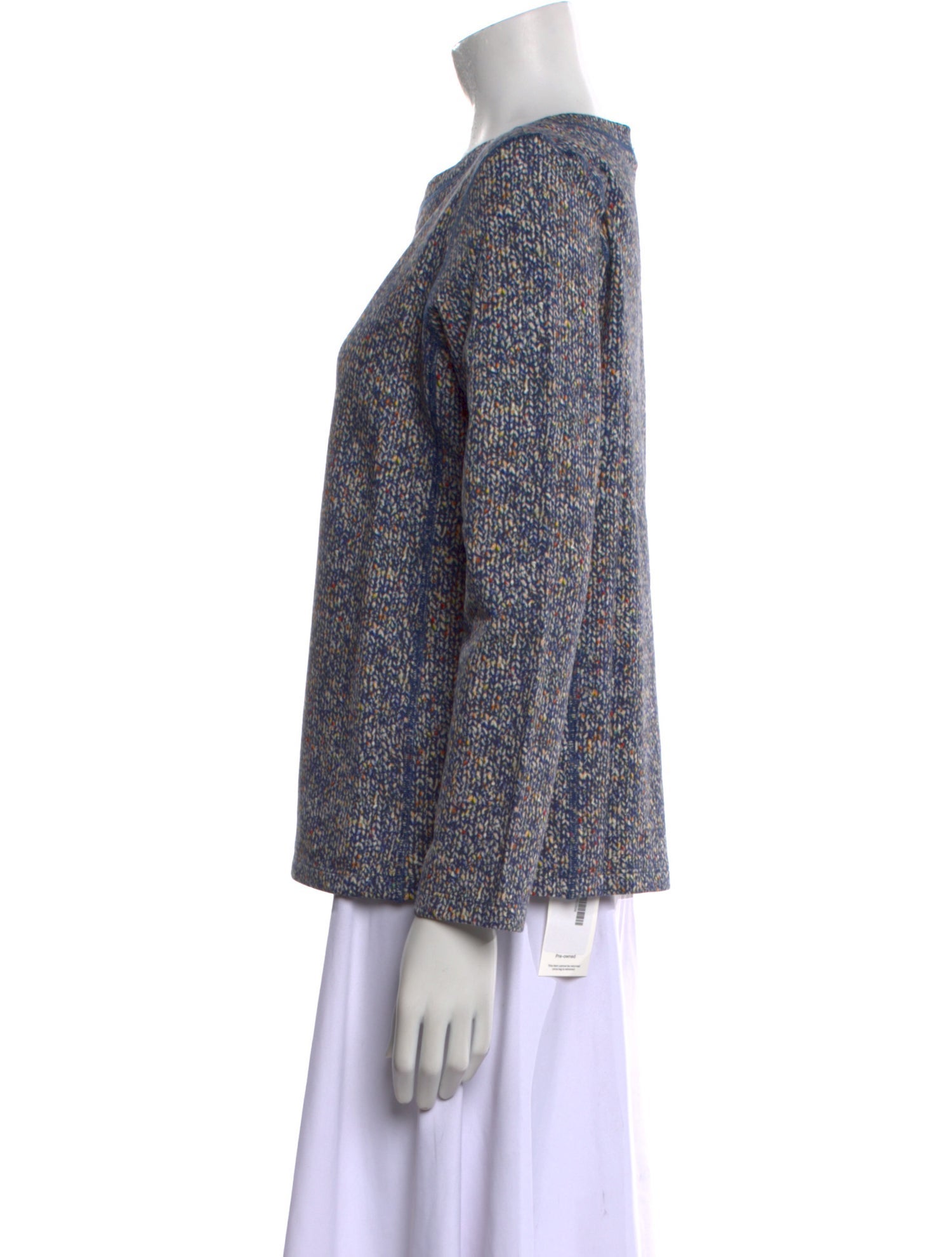 Leggiadro Printed Bateau Neckline Sweatshirt