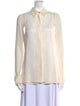 Leggiadro Silk Long Sleeve Button-Up Top