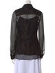 Leggiadro Silk Long Sleeve Button-Up Top