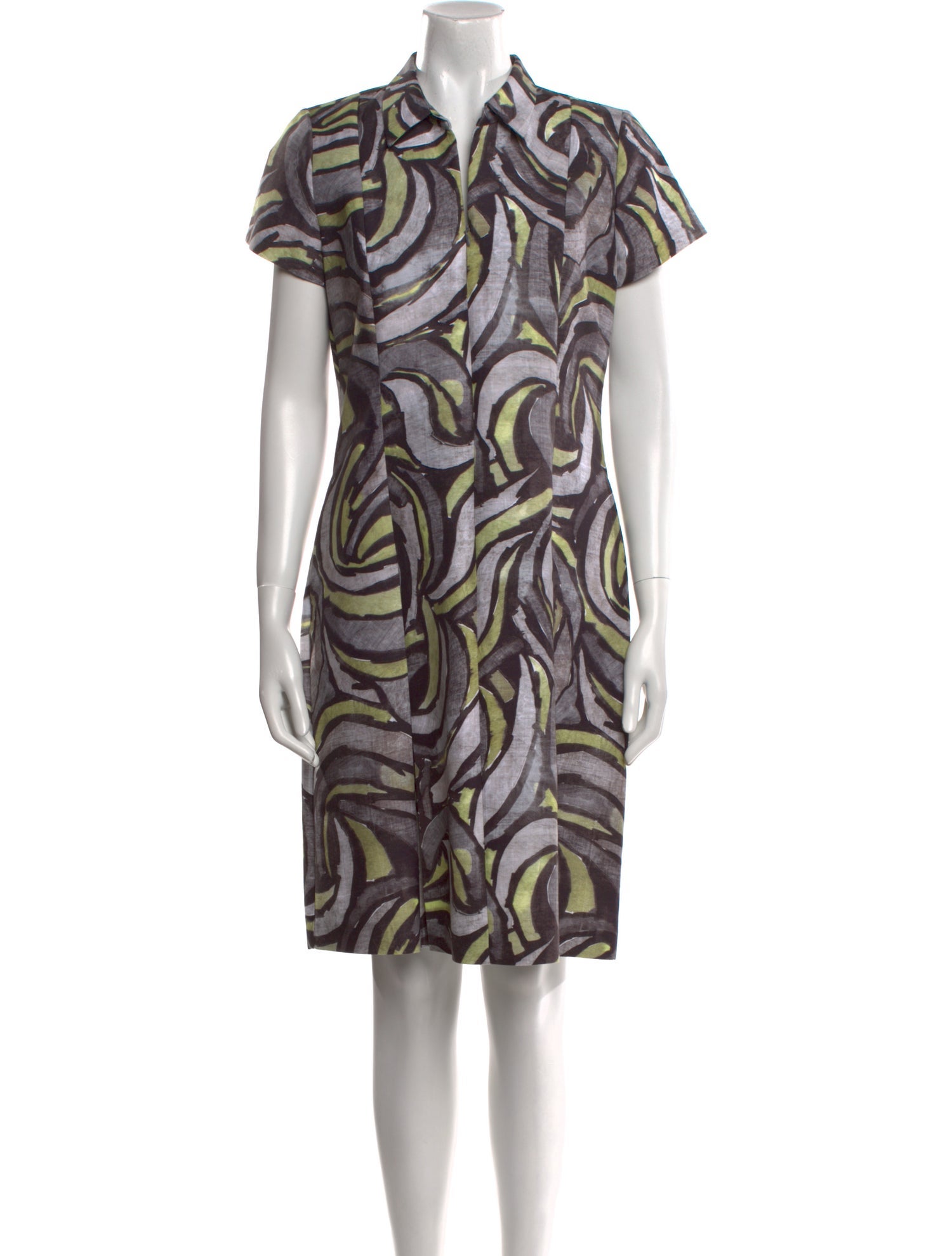Leggiadro Printed Knee-Length Dress