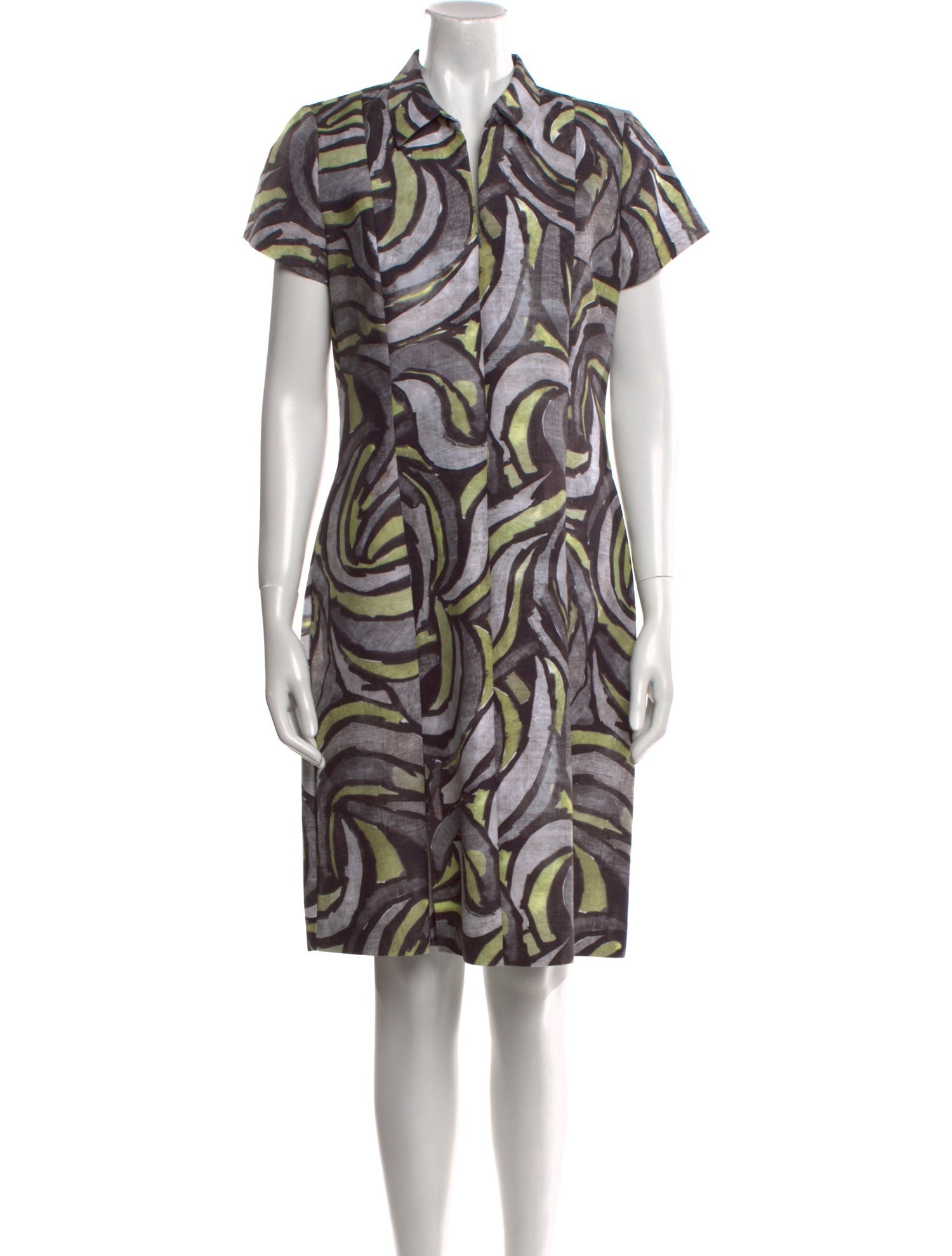 Leggiadro Printed Knee-Length Dress