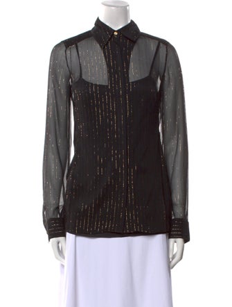 Leggiadro Long Sleeve Button-Up Top