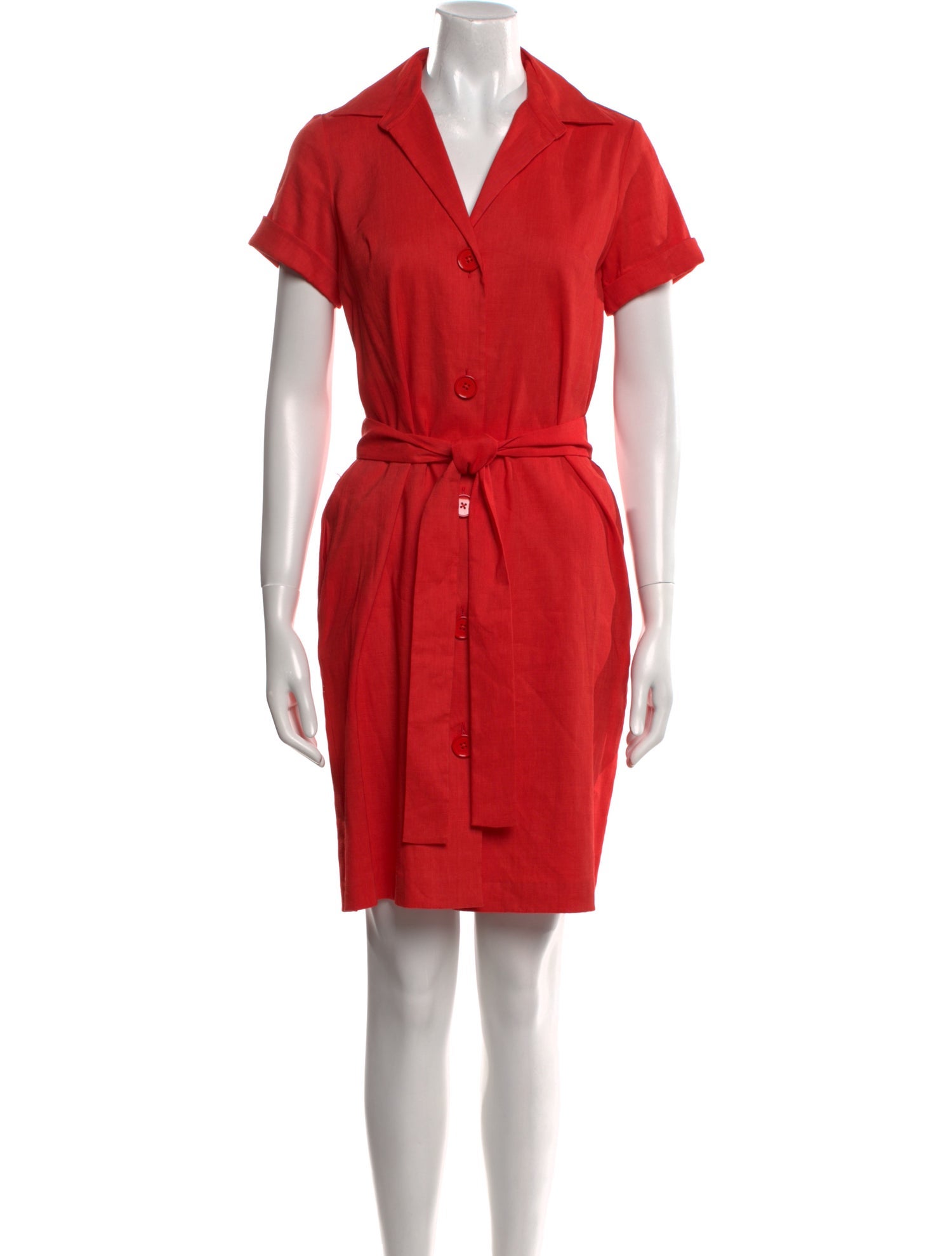 Leggiadro Linen Knee-Length Dress
