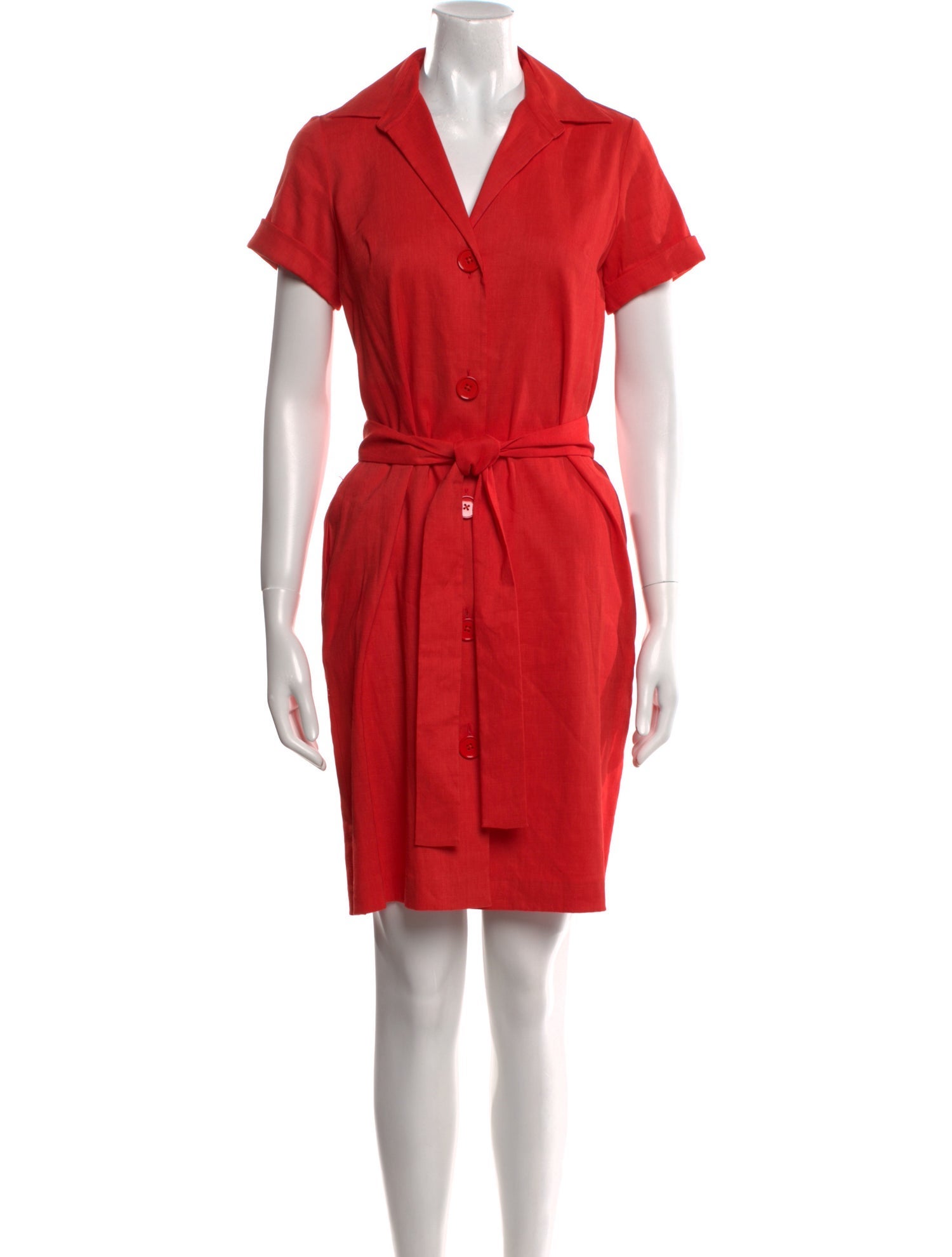 Leggiadro Linen Knee-Length Dress