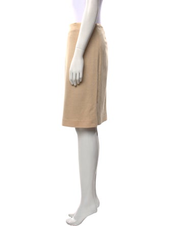 Leggiadro Leather Trim Embellishment Knee-Length Skirt