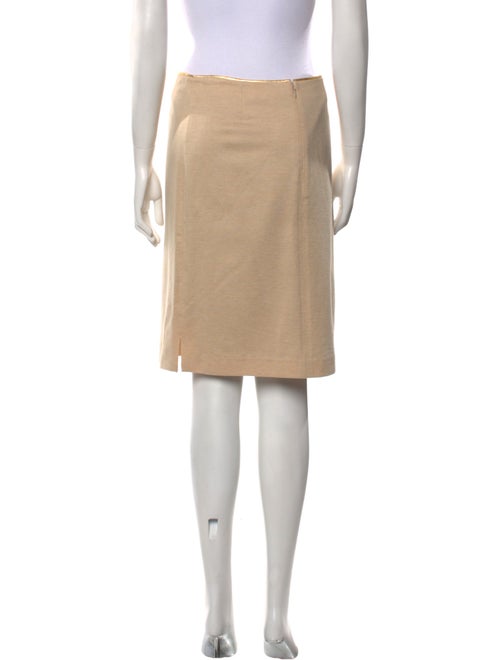 Leggiadro Leather Trim Embellishment Knee-Length Skirt