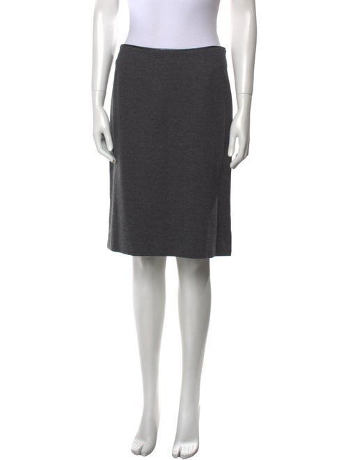 Leggiadro Leather Trim Embellishment Knee-Length Skirt