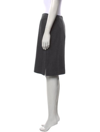 Leggiadro Leather Trim Embellishment Knee-Length Skirt