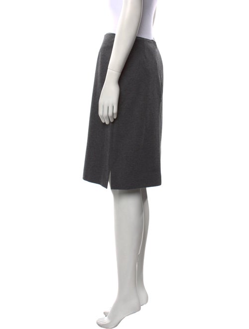 Leggiadro Leather Trim Embellishment Knee-Length Skirt