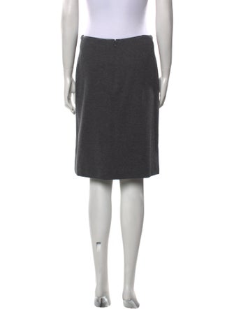 Leggiadro Leather Trim Embellishment Knee-Length Skirt