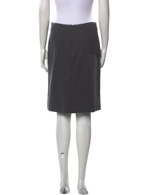 Leggiadro Leather Trim Embellishment Knee-Length Skirt