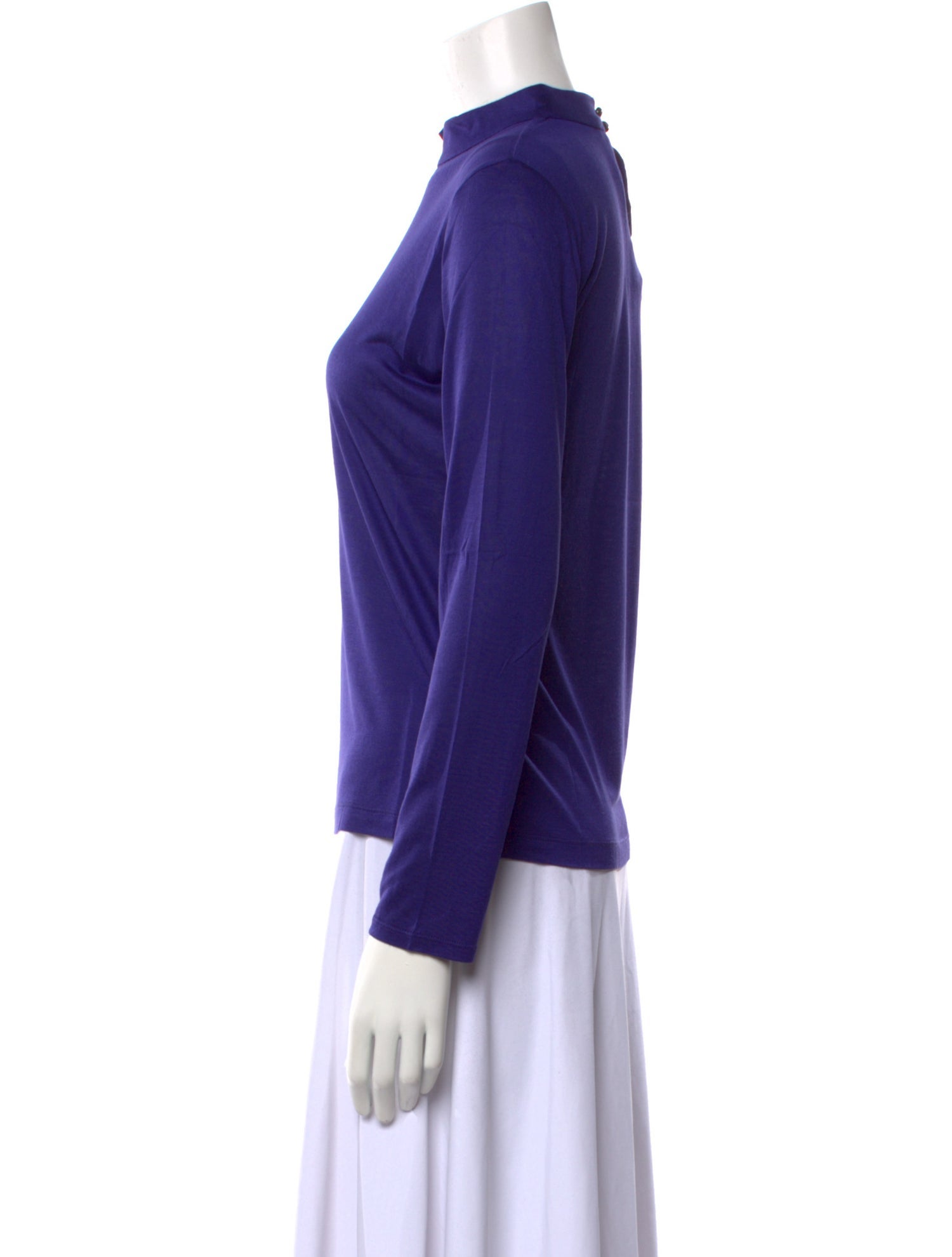 Leggiadro Mock Neck Long Sleeve Top