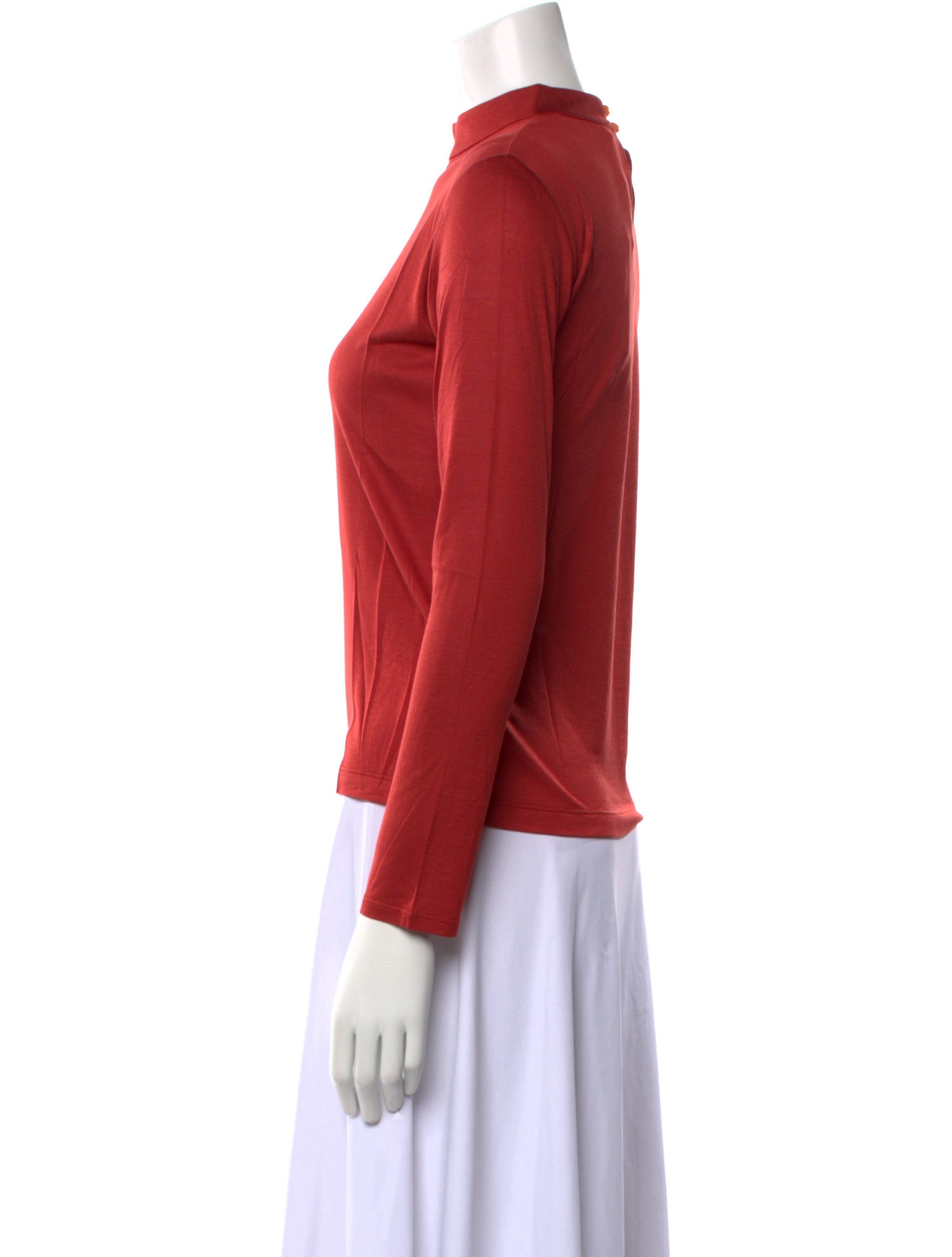 Leggiadro Mock Neck Long Sleeve Top