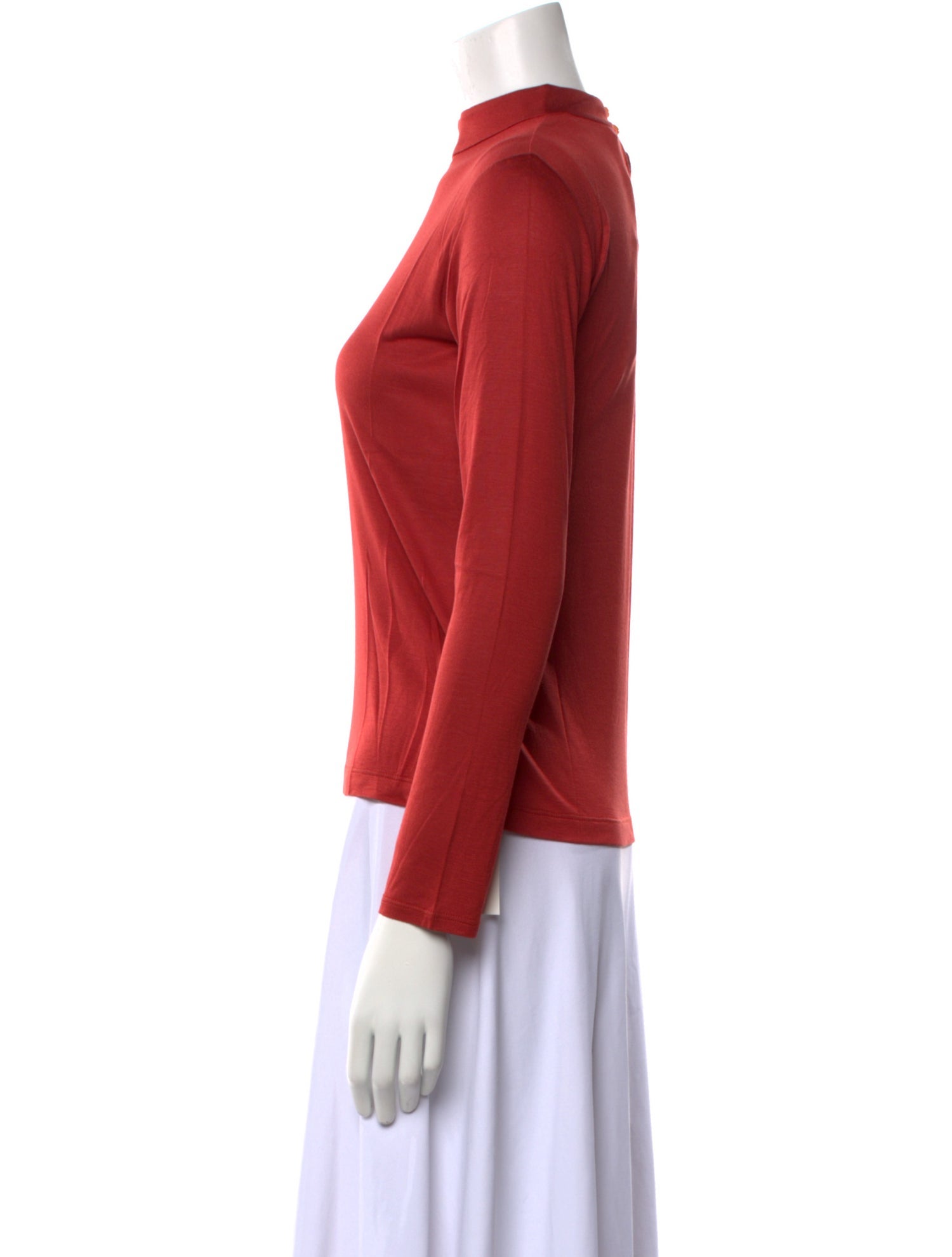 Leggiadro Mock Neck Long Sleeve Top