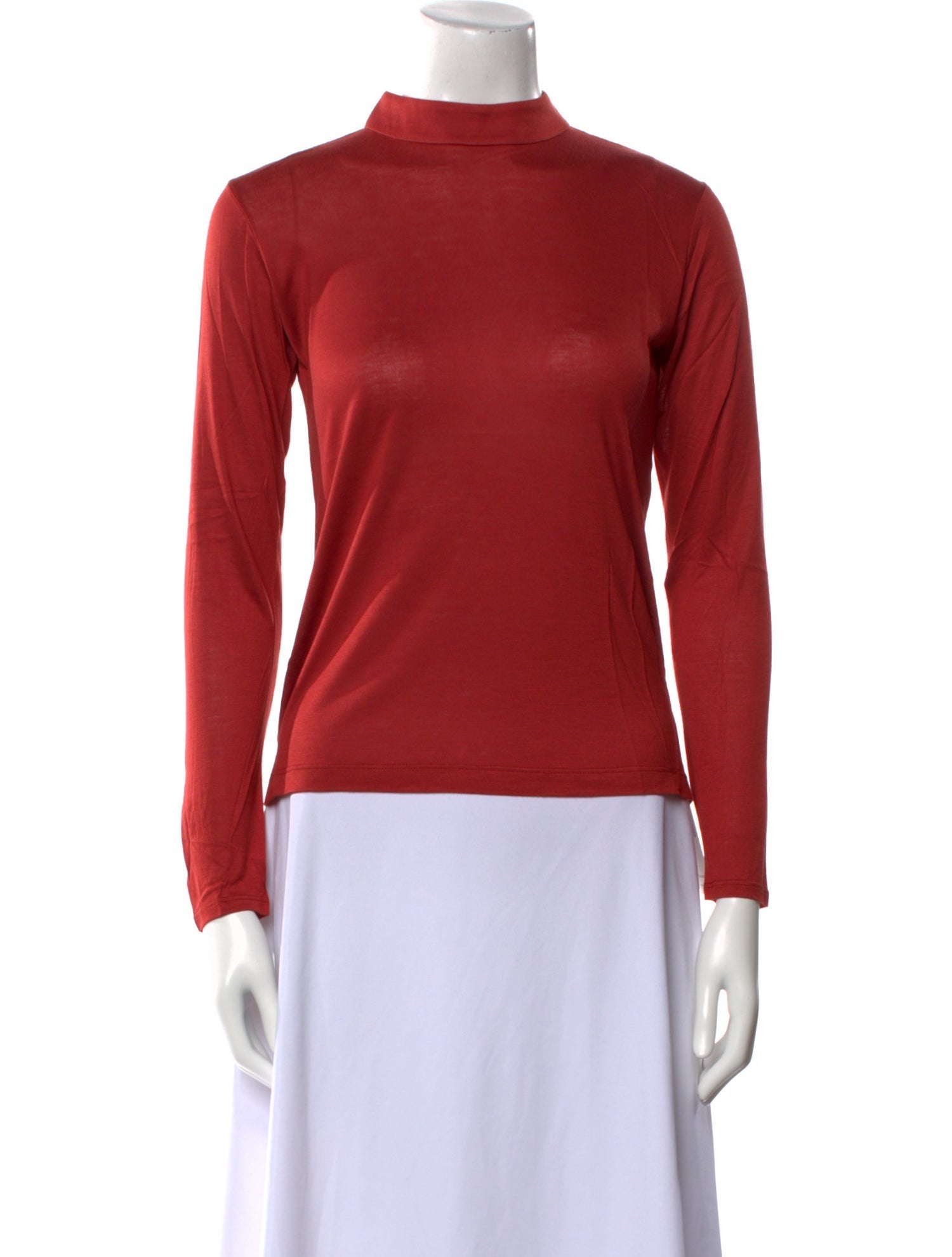 Leggiadro Mock Neck Long Sleeve Top